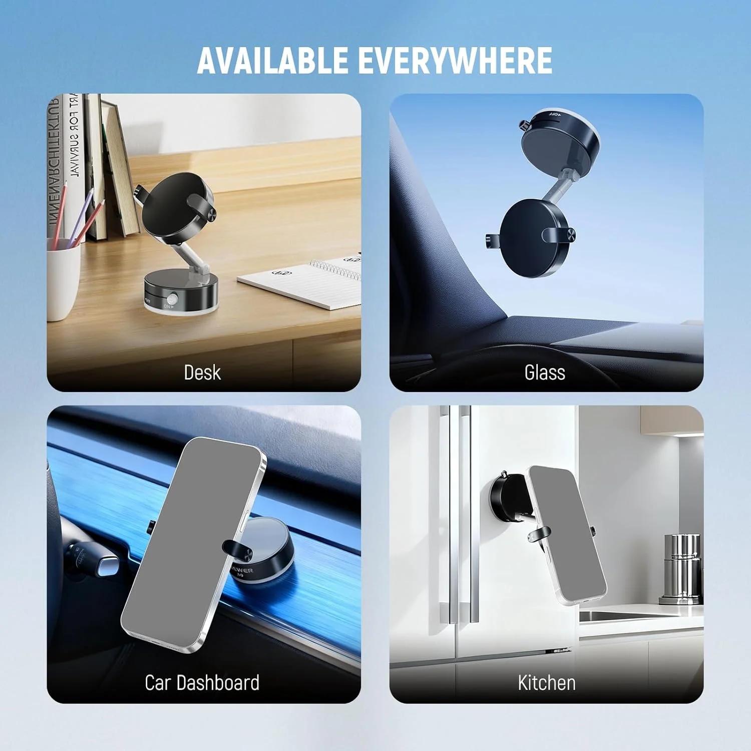 پایه نگهدارنده مغناطیسی گوشی موبایل نیور، تاشو با مکنده و چرخش 360 درجه، سازگار با آیفون برای ضبط ویدیو، مدل A9 پایه نگهدارنده مغناطیسی گوشی موبایل نیور، تاشو با مکنده و چرخش 360 درجه، سازگار با آیفون برای ضبط ویدیو، مدل A9