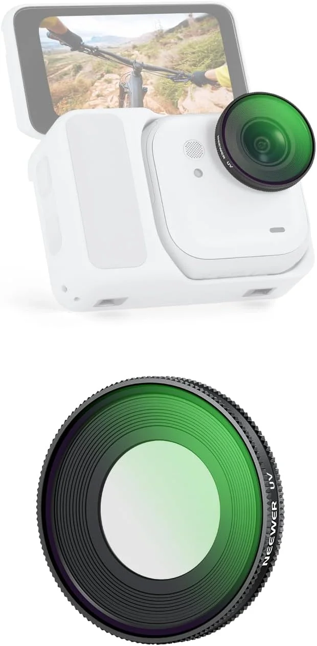 فیلتر UV نیوئر سازگار با Insta360 GO Ultra، شیشه نوری HD چند لایه، محافظ لنز دوربین اکشن، مدل FL-C47