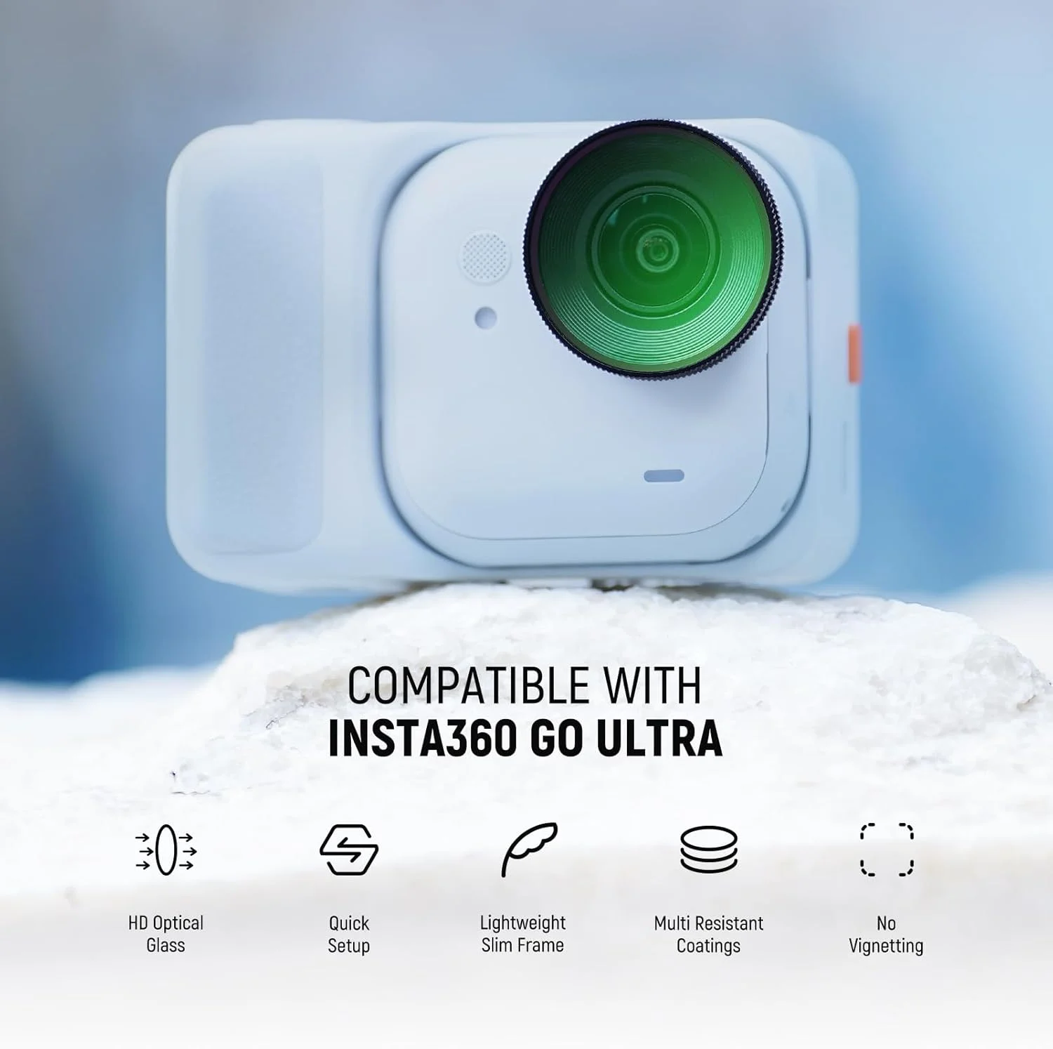 فیلتر UV نیوئر سازگار با Insta360 GO Ultra، شیشه نوری HD چند لایه، محافظ لنز دوربین اکشن، مدل FL-C47 فیلتر UV نیوئر سازگار با Insta360 GO Ultra، شیشه نوری HD چند لایه، محافظ لنز دوربین اکشن، مدل FL-C47