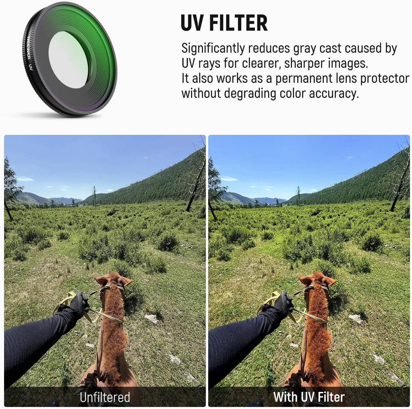 فیلتر UV نیوئر سازگار با Insta360 GO Ultra، شیشه نوری HD چند لایه، محافظ لنز دوربین اکشن، مدل FL-C47 فیلتر UV نیوئر سازگار با Insta360 GO Ultra، شیشه نوری HD چند لایه، محافظ لنز دوربین اکشن، مدل FL-C47