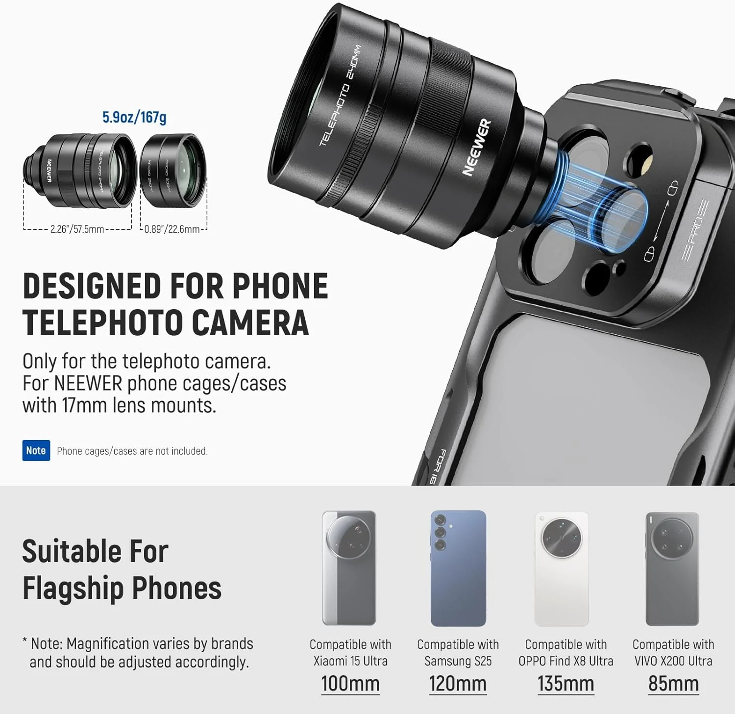 مبدل 2x NEEWER با لنزهای ماکرو 200 میلیمتری و 300 میلیمتری برای لنز تله فوتو دوربین گوشی، 7 المان در 5 گروه، رزوه 17 میلیمتری سازگار با قفس/قاب گوشی آیفون، اندروید، سامسونگ، شیائومی، LS-79 مبدل 2x NEEWER با لنزهای ماکرو 200 میلیمتری و 300 میلیمتری برای لنز تله فوتو دوربین گوشی، 7 المان در 5 گروه، رزوه 17 میلیمتری سازگار با قفس/قاب گوشی آیفون، اندروید، سامسونگ، شیائومی، LS-79
