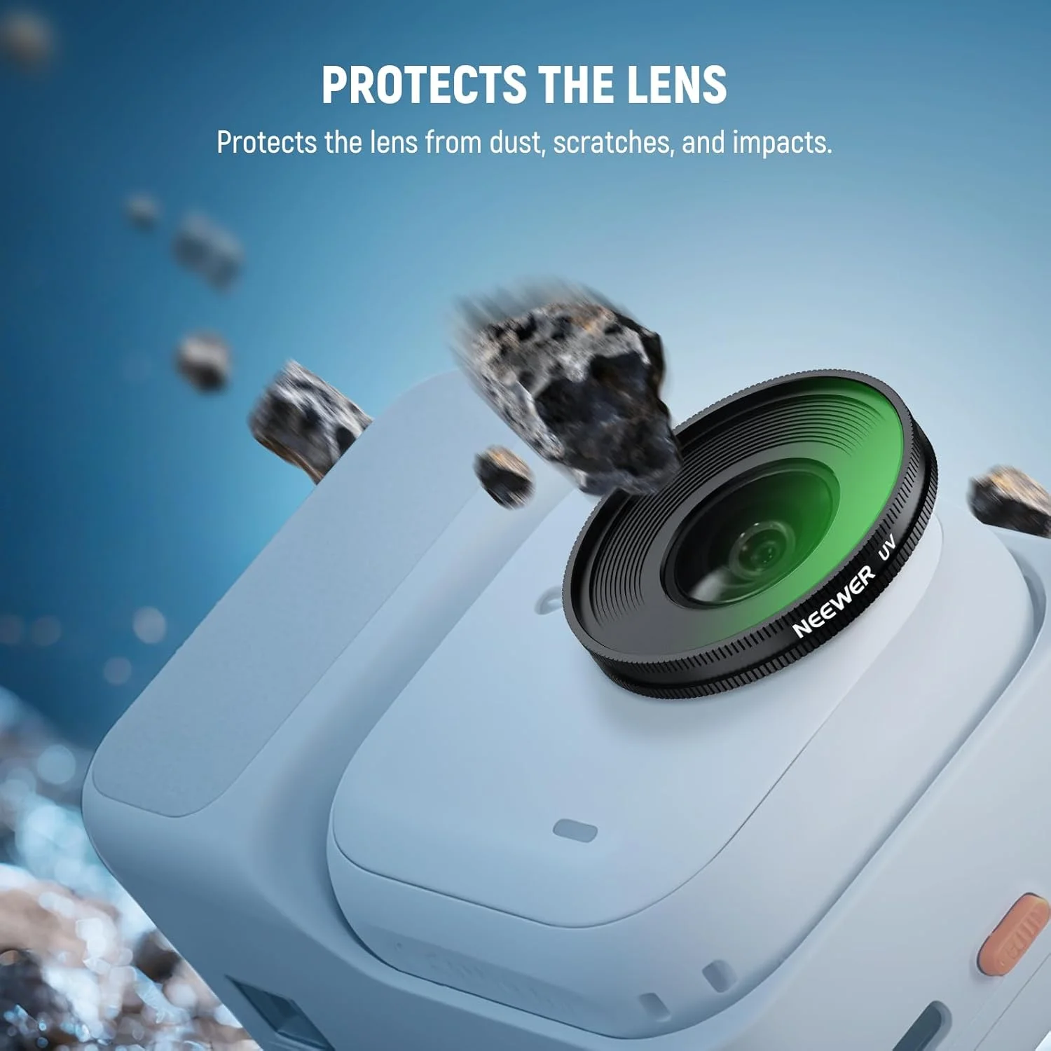 فیلتر UV نیوئر سازگار با Insta360 GO Ultra، شیشه نوری HD چند لایه، محافظ لنز دوربین اکشن، مدل FL-C47 فیلتر UV نیوئر سازگار با Insta360 GO Ultra، شیشه نوری HD چند لایه، محافظ لنز دوربین اکشن، مدل FL-C47