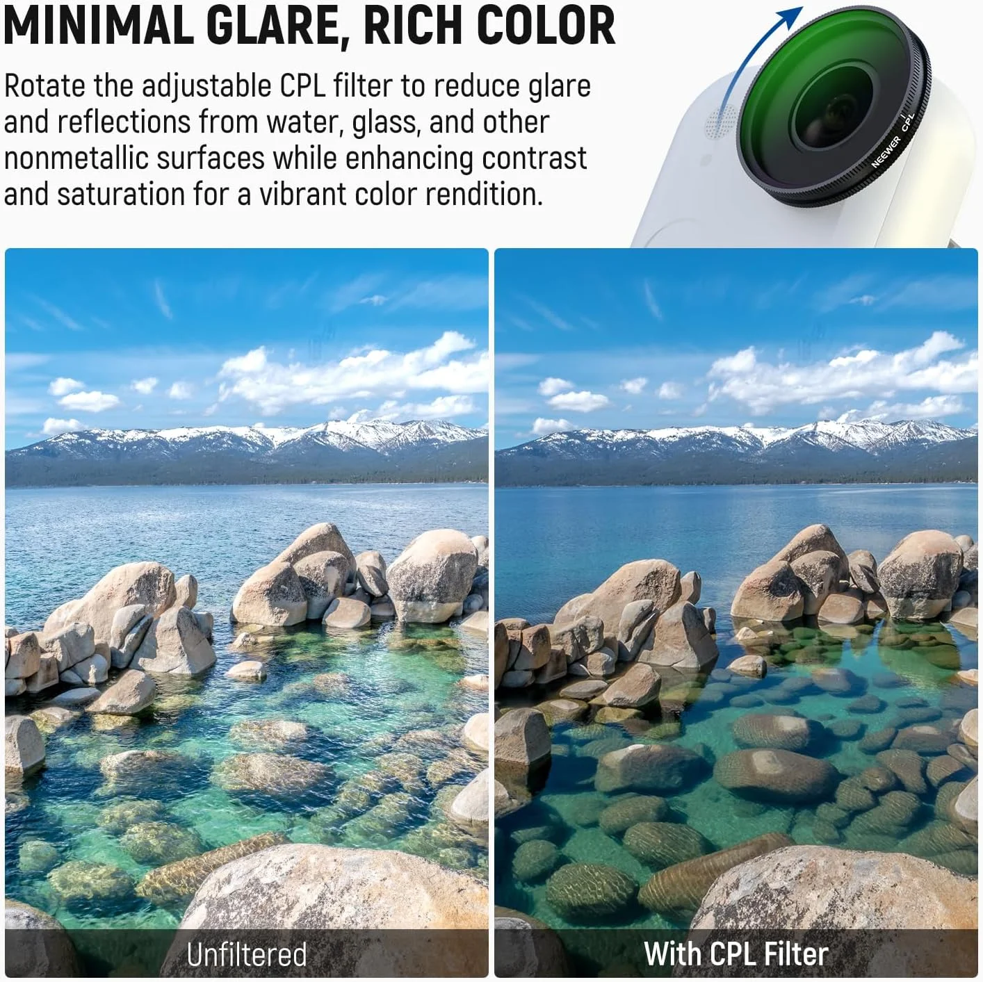 مجموعه فیلتر ND نیور سازگار با Insta360 GO Ultra (CPL/ND8/ND16/ND32)، فیلتر لنز پلاریزه دایره ای و کاهنده نور با شیشه اپتیکال HD و فریم باریک، لوازم جانبی دوربین اکشن، FL-C51 مجموعه فیلتر ND نیور سازگار با Insta360 GO Ultra (CPL/ND8/ND16/ND32)، فیلتر لنز پلاریزه دایره ای و کاهنده نور با شیشه اپتیکال HD و فریم باریک، لوازم جانبی دوربین اکشن، FL-C51