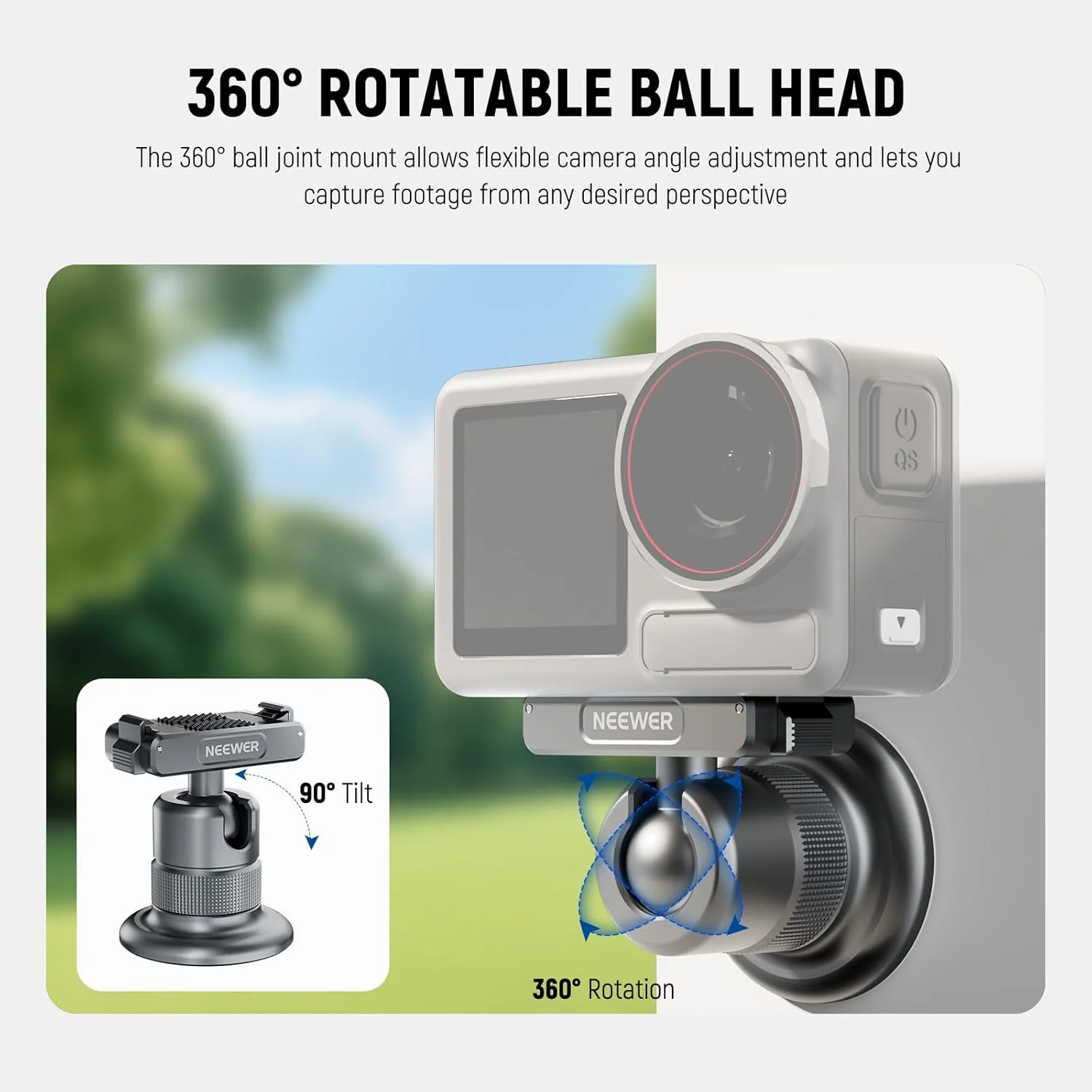 پایه مغناطیسی دوربین نیوور سازگار با DJI Osmo Action 5 Pro/4/3، آداپتور سر توپی با قابلیت چرخش 360 درجه و اتصال سریع با رزوه 1/4 اینچ برای عکس های POV، قفس دوربین، مونوپاد، سه پایه، AC013 (خاکستری تیره) پایه مغناطیسی دوربین نیوور سازگار با DJI Osmo Action 5 Pro/4/3، آداپتور سر توپی با قابلیت چرخش 360 درجه و اتصال سریع با رزوه 1/4 اینچ برای عکس های POV، قفس دوربین، مونوپاد، سه پایه، AC013 (خاکستری تیره)