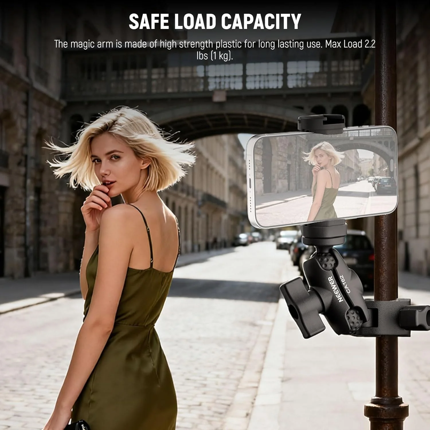 نگهدارنده دوربین اکشن NEEWER با گیره سوپر و دو سر توپی 360 درجه، مناسب برای نصب روی فرمان دوچرخه/موتورسیکلت، سازگار با آیفون Insta360 DJI OSMO Action GoPro Hero برای ضبط ویدیو POV، مدل CA162 نگهدارنده دوربین اکشن NEEWER با گیره سوپر و دو سر توپی 360 درجه، مناسب برای نصب روی فرمان دوچرخه/موتورسیکلت، سازگار با آیفون Insta360 DJI OSMO Action GoPro Hero برای ضبط ویدیو POV، مدل CA162