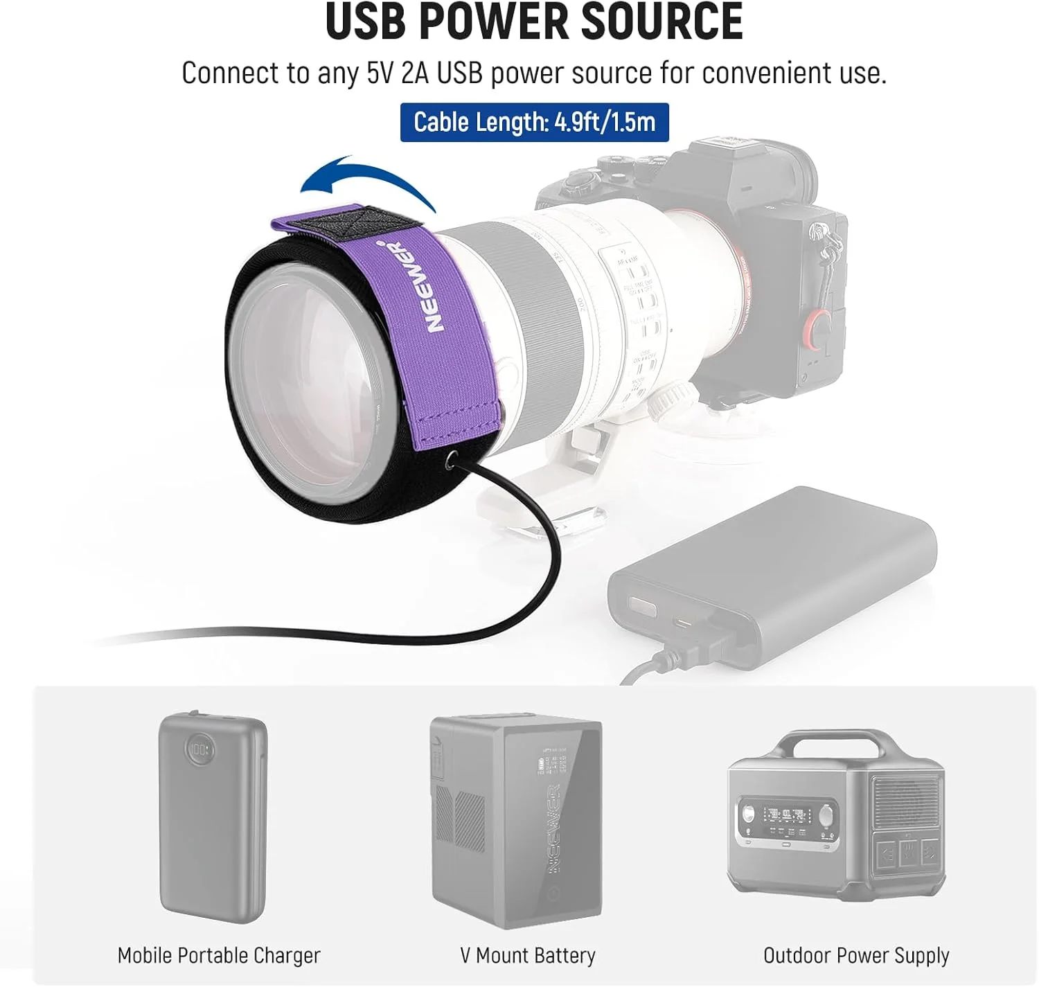 گرمکن لنز USB نیوئر 400 میلیمتری برای دوربین و تلسکوپ، نوار گرمکن ضد شبنم با 3 سطح دما، جلوگیری از تراکم مه و شبنم برای دوربینهای DSLR بدون آینه، دوربین دوچشمی و عکاسی نجومی، مدل HW-29B گرمکن لنز USB نیوئر 400 میلیمتری برای دوربین و تلسکوپ، نوار گرمکن ضد شبنم با 3 سطح دما، جلوگیری از تراکم مه و شبنم برای دوربینهای DSLR بدون آینه، دوربین دوچشمی و عکاسی نجومی، مدل HW-29B