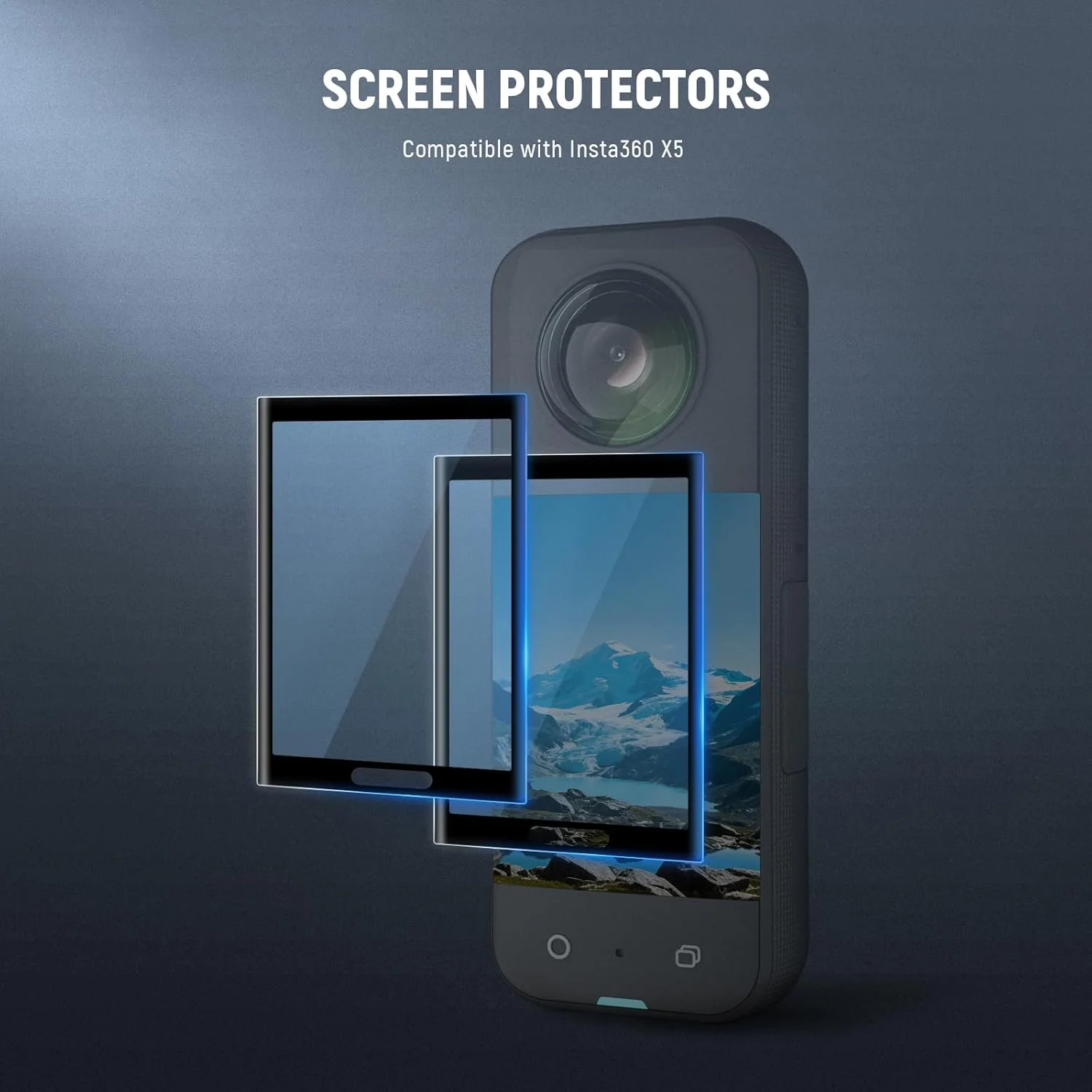 محافظ صفحه نمایش و لنز NEEWER سازگار با دوربین های اکشن Insta360 X5 X4، فیلم محافظ صفحه نمایش شیشه ای (2 عدد)، قاب محافظ سیلیکونی و کیت لوازم جانبی جایگزین، CA156