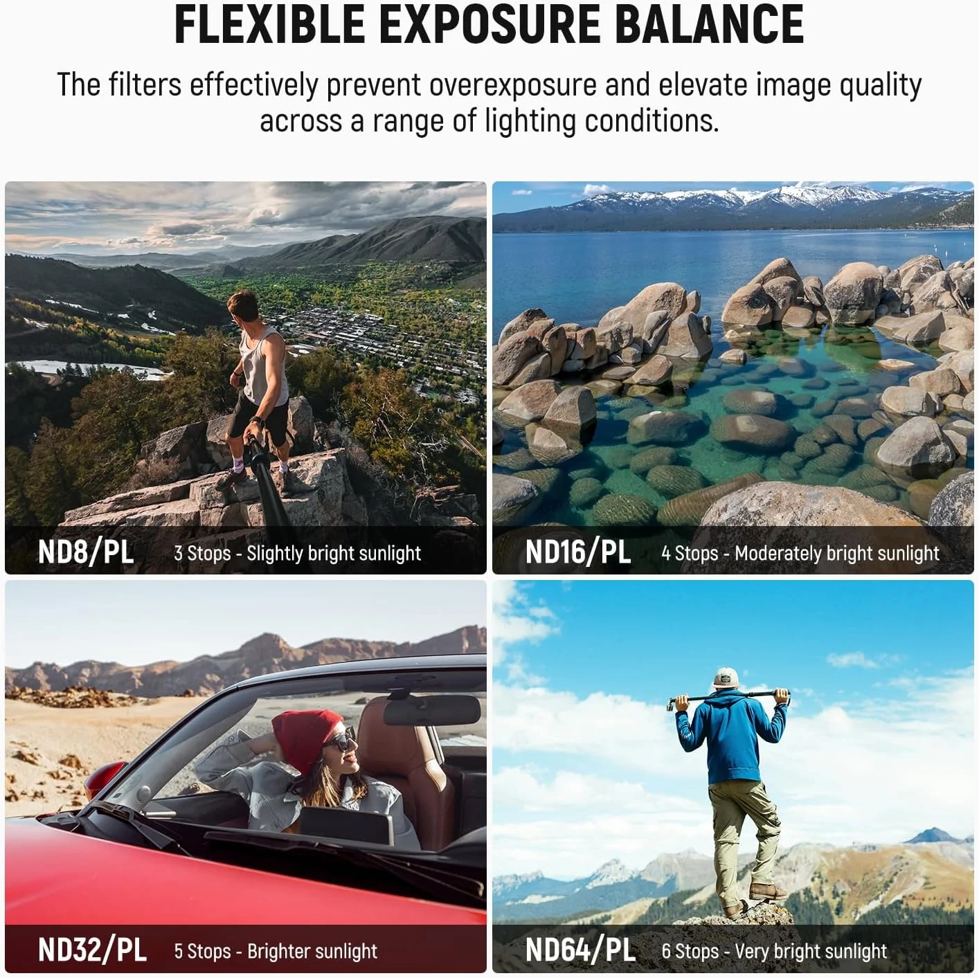 مجموعه فیلتر پلاریزه ND نیور سازگار با Insta360 GO Ultra (ND8/PL ND16/PL ND32/PL ND64/PL)، فیلتر لنز پلاریزه تراکم خنثی پیچی، لوازم جانبی دوربین اکشن شیشه ای اپتیکال HD، FL-C52 مجموعه فیلتر پلاریزه ND نیور سازگار با Insta360 GO Ultra (ND8/PL ND16/PL ND32/PL ND64/PL)، فیلتر لنز پلاریزه تراکم خنثی پیچی، لوازم جانبی دوربین اکشن شیشه ای اپتیکال HD، FL-C52