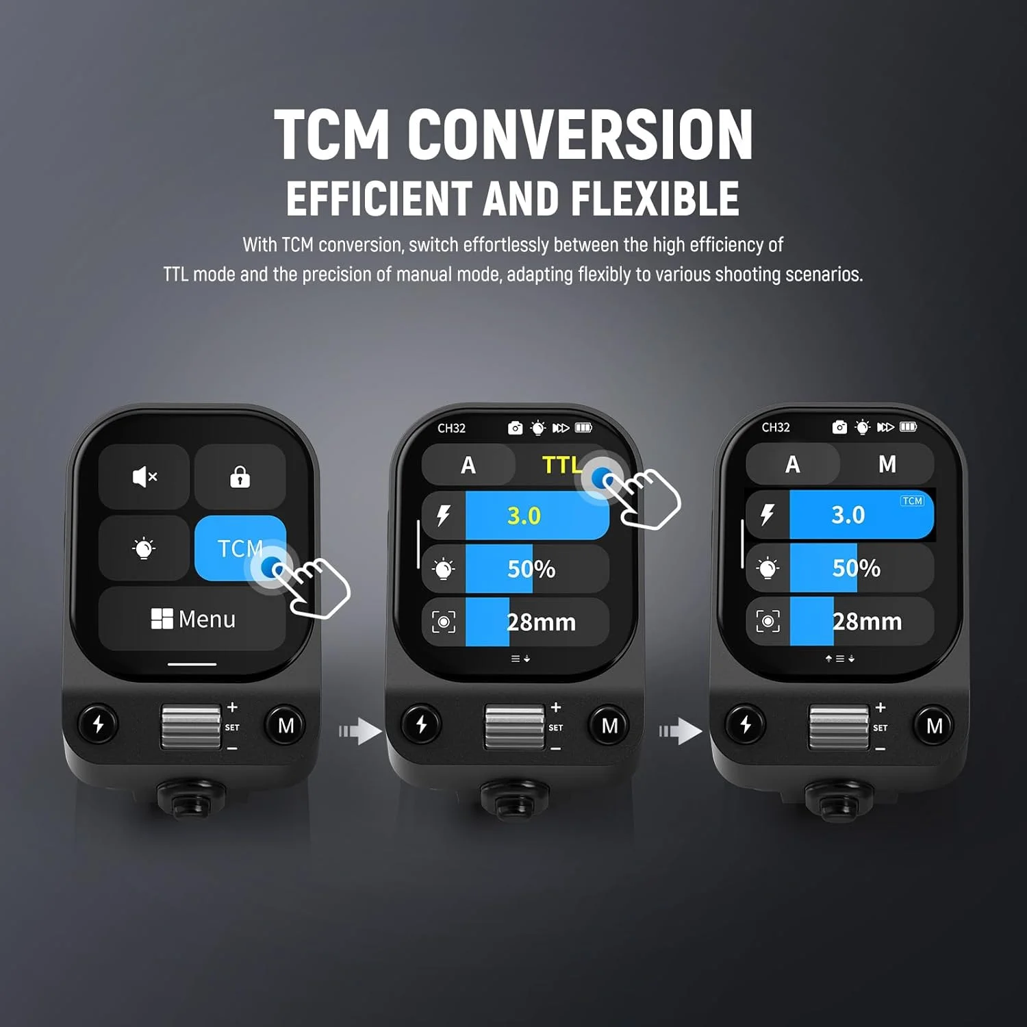 فرستنده فلاش بی‌سیم NEEWER QZ-C TTL سازگار با دوربین‌های کانن، سوئیچ TCM HSS 1/8000 ثانیه، باتری 3.7 ولت 1000 میلی آمپر ساعت، صفحه لمسی OLED، برای NW420 Z1 Z2 Z760 Z880 NW760 Z2PRO S101-300W PRO