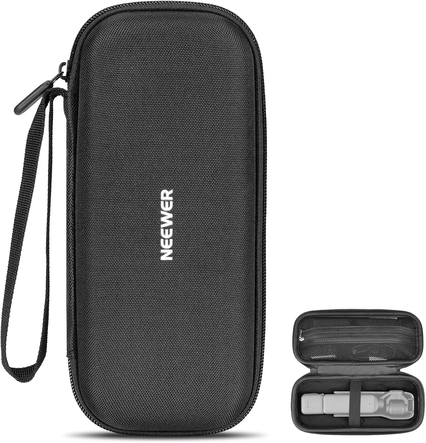 کیف حمل NEEWER برای Pocket 3، کیف سخت قابل حمل سازگار با دوربین گیمبال DJI Osmo Pocket 3 و دسته و لوازم جانبی Creator Combo، دارای جیب داخلی توری، بند و آستر مخملی، AC025