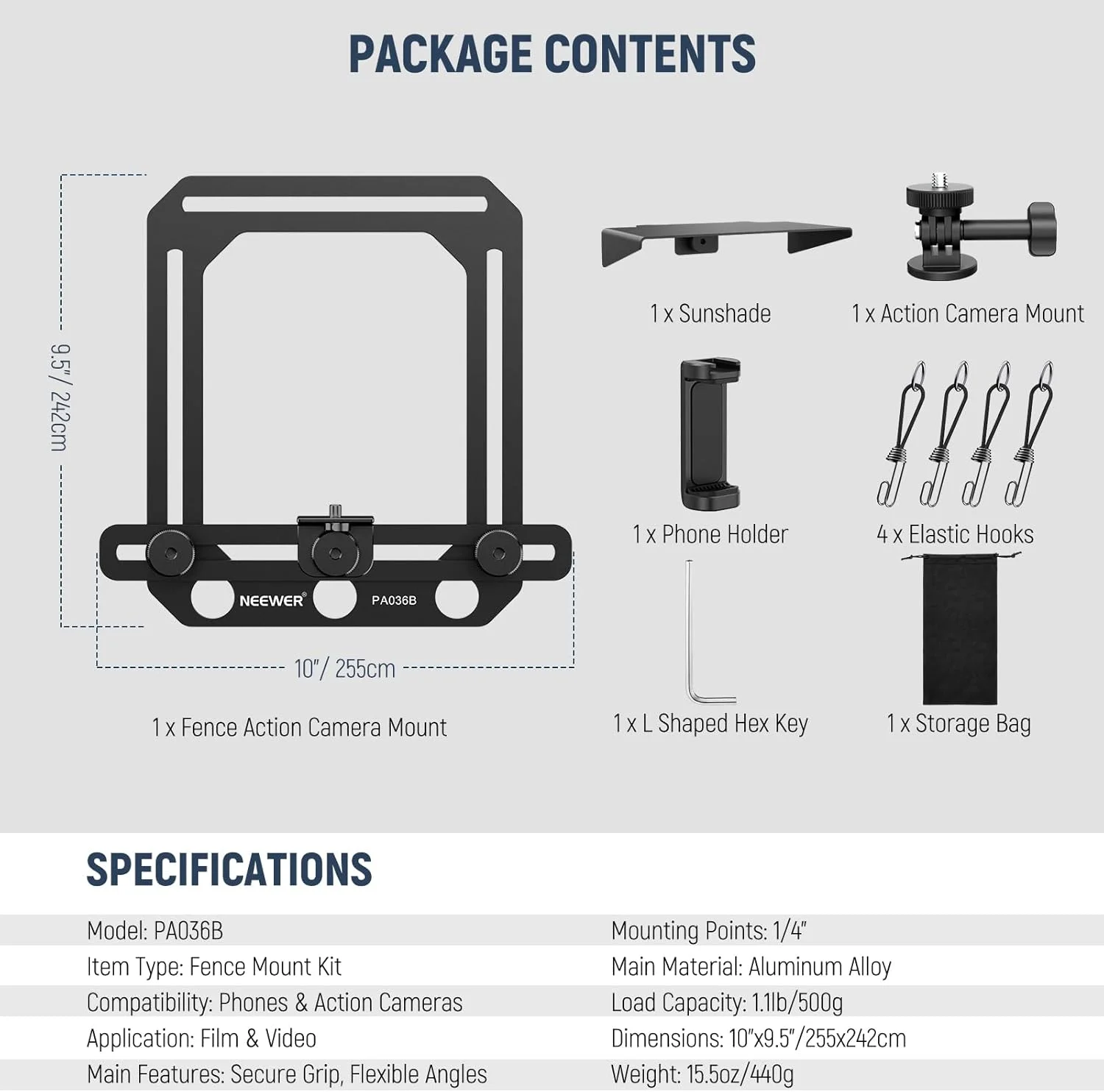 نگهدارنده مغناطیسی گوشی موبایل NEEWER با سایهبان، سازگار با iPhone Mevo Start GoPro Insta360 DJI Pocket Radar GameChanger، لوازم جانبی نصب برای ضبط ویدیو و استریم بازیهای بیسبال و تنیس، مدل PA036B نگهدارنده مغناطیسی گوشی موبایل NEEWER با سایهبان، سازگار با iPhone Mevo Start GoPro Insta360 DJI Pocket Radar GameChanger، لوازم جانبی نصب برای ضبط ویدیو و استریم بازیهای بیسبال و تنیس، مدل PA036B