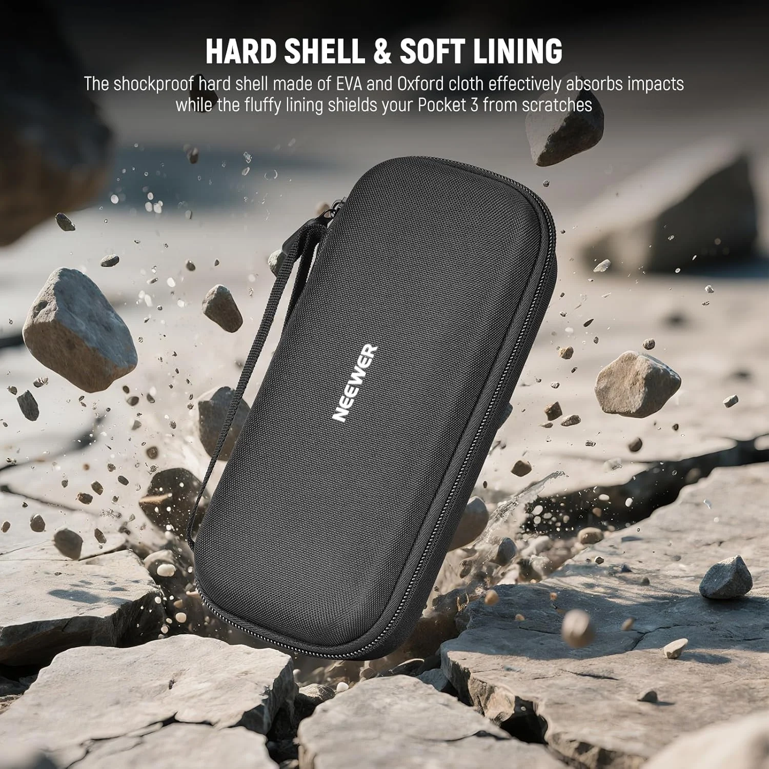 کیف حمل NEEWER برای Pocket 3، کیف سخت قابل حمل سازگار با دوربین گیمبال DJI Osmo Pocket 3 و دسته و لوازم جانبی Creator Combo، دارای جیب داخلی توری، بند و آستر مخملی، AC025 کیف حمل NEEWER برای Pocket 3، کیف سخت قابل حمل سازگار با دوربین گیمبال DJI Osmo Pocket 3 و دسته و لوازم جانبی Creator Combo، دارای جیب داخلی توری، بند و آستر مخملی، AC025