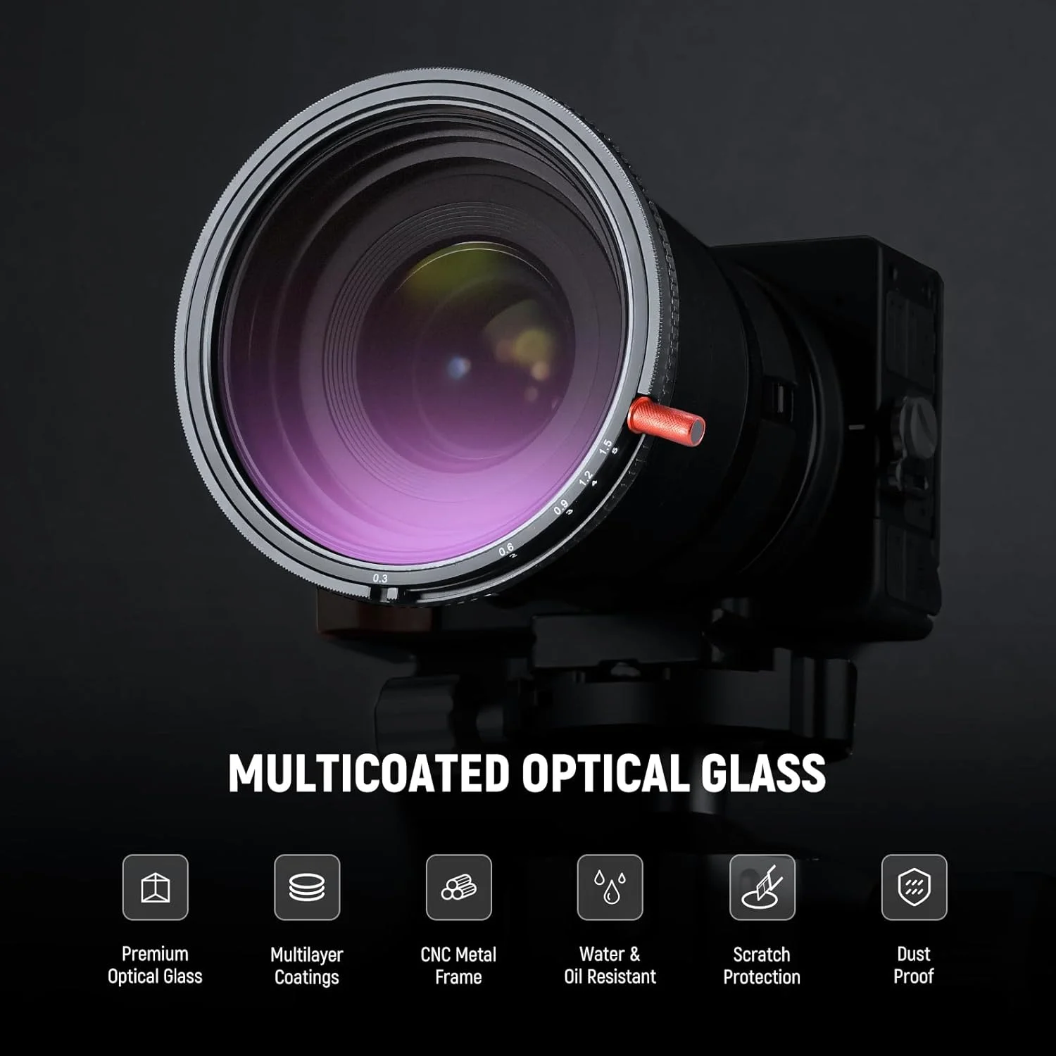 فیلتر متغیر ND، CPL و Black Mist Diffusion 1/4 نیور 77 میلیمتری 3 در 1، ND2-32 (1-5 Stop)، فیلتر اثر شیشه اپتیکال HD چندلایه پلاریزه دایرهای با تراکم خنثی لنز دوربین به همراه جعبه نگهداری فیلتر متغیر ND، CPL و Black Mist Diffusion 1/4 نیور 77 میلیمتری 3 در 1، ND2-32 (1-5 Stop)، فیلتر اثر شیشه اپتیکال HD چندلایه پلاریزه دایرهای با تراکم خنثی لنز دوربین به همراه جعبه نگهداری