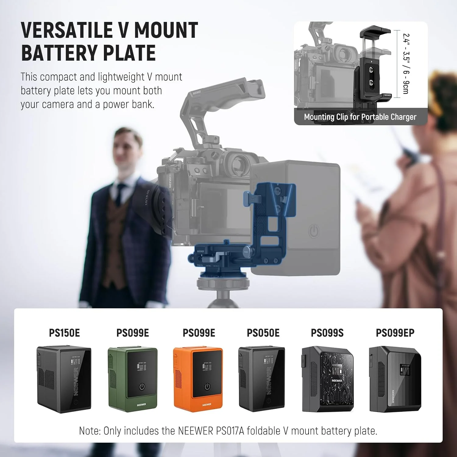 صفحه باتری V-Mount نیور با صفحه QR از نوع Arca، نگهدارنده شارژر قابل حمل، آداپتور تاشو V Lock برای NEEWER PS099E، سازگار با DJI RS4 RS3 گیمبال دوربین قفس تجهیزات ویدیویی، PS017A صفحه باتری V-Mount نیور با صفحه QR از نوع Arca، نگهدارنده شارژر قابل حمل، آداپتور تاشو V Lock برای NEEWER PS099E، سازگار با DJI RS4 RS3 گیمبال دوربین قفس تجهیزات ویدیویی، PS017A