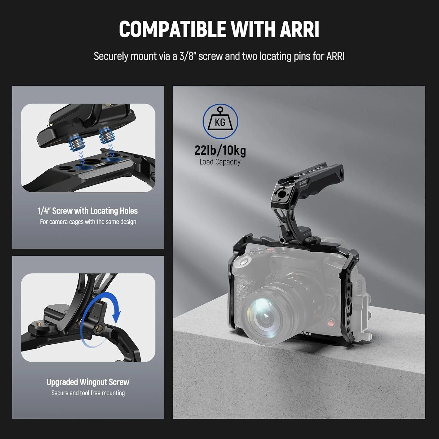 کیت دسته بالایی ناتو Neewer با گیره رهاسازی سریع ناتو، ریل مینی ناتو 48 میلیمتری، دستگیره سیلیکونی ارگونومیک، کفشکهای سرد، رزوه های 1/4 اینچی، 3/8 اینچی برای ARRI، سازگار با قفس دوربین SmallRig، CA103 کیت دسته بالایی ناتو Neewer با گیره رهاسازی سریع ناتو، ریل مینی ناتو 48 میلیمتری، دستگیره سیلیکونی ارگونومیک، کفشکهای سرد، رزوه های 1/4 اینچی، 3/8 اینچی برای ARRI، سازگار با قفس دوربین SmallRig، CA103