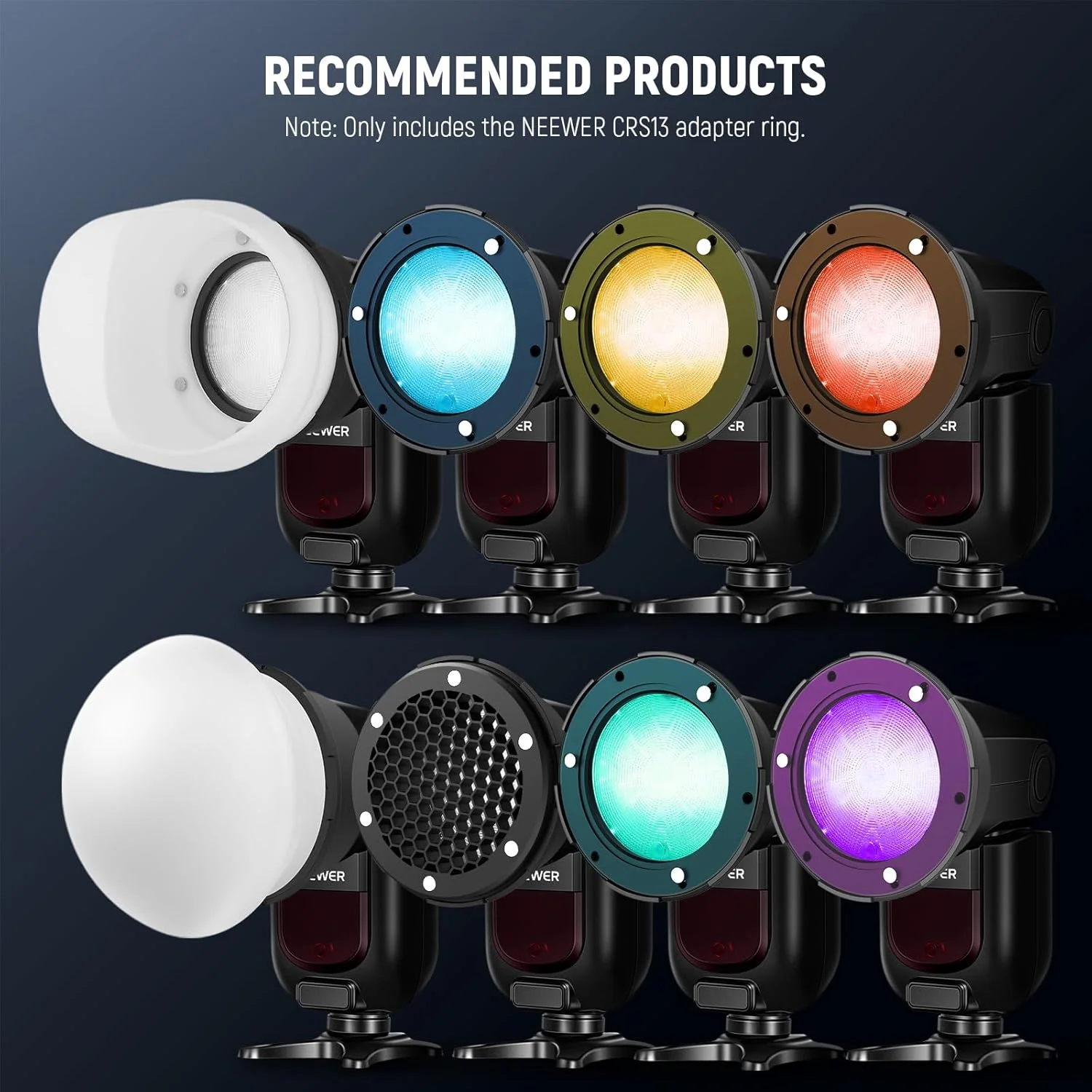 حلقه آداپتور مغناطیسی فلاش گرد NEEWER، نگهدارنده مغناطیسی سیلیکونی اتصال پخش کننده نور سازگار با فلاش های گرد سری Godox V1/V1 PRO NEEWER Z1 Z2، CRS13 حلقه آداپتور مغناطیسی فلاش گرد NEEWER، نگهدارنده مغناطیسی سیلیکونی اتصال پخش کننده نور سازگار با فلاش های گرد سری Godox V1/V1 PRO NEEWER Z1 Z2، CRS13
