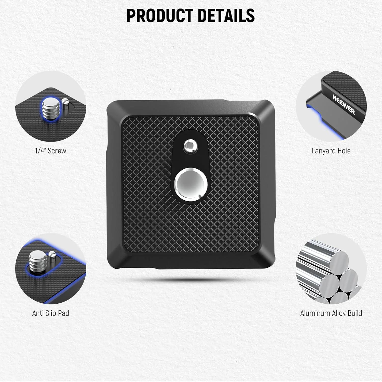 صفحه رهاسازی سریع نوع Arca نیوئر با پیچ 1/4 اینچی، آداپتور نصب سه پایه دوربین QR سازگار با گیمبال های سری DJI RS، قفس تلفن دوربین اکشن، UA078 صفحه رهاسازی سریع نوع Arca نیوئر با پیچ 1/4 اینچی، آداپتور نصب سه پایه دوربین QR سازگار با گیمبال های سری DJI RS، قفس تلفن دوربین اکشن، UA078