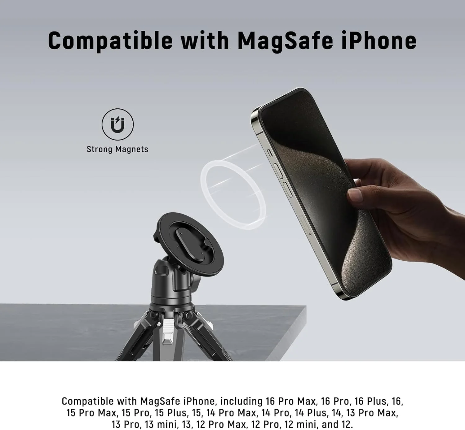 نگهدارنده مغناطیسی گوشی موبایل NEEWER با آداپتور دوربین اکشن، کفشک سرد با پین ضد افتادن، رزوه 1/4 اینچی سازگار با سری MagSafe iPhone 16 15 14 13 12، آداپتور اتصال سریع DJI، PA070 نگهدارنده مغناطیسی گوشی موبایل NEEWER با آداپتور دوربین اکشن، کفشک سرد با پین ضد افتادن، رزوه 1/4 اینچی سازگار با سری MagSafe iPhone 16 15 14 13 12، آداپتور اتصال سریع DJI، PA070