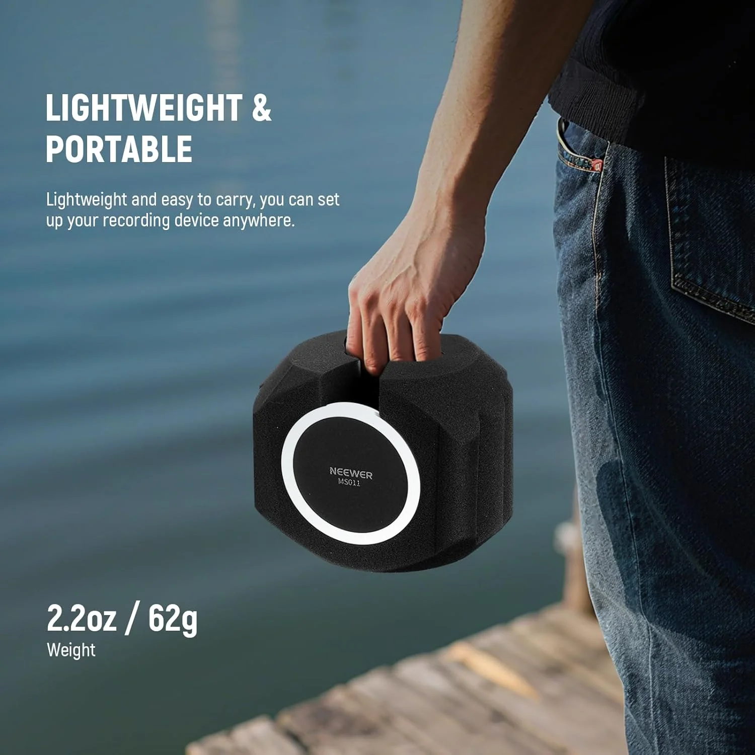 محافظ توپ عایق میکروفون NEEWER، پوشش بادگیر قابل حمل میکروفون برای ضبط استودیویی، تجهیزات آکوستیک فوم پنج لایه جاذب صدا برای میکروفون های 50-55 میلی متری، MS011 محافظ توپ عایق میکروفون NEEWER، پوشش بادگیر قابل حمل میکروفون برای ضبط استودیویی، تجهیزات آکوستیک فوم پنج لایه جاذب صدا برای میکروفون های 50-55 میلی متری، MS011