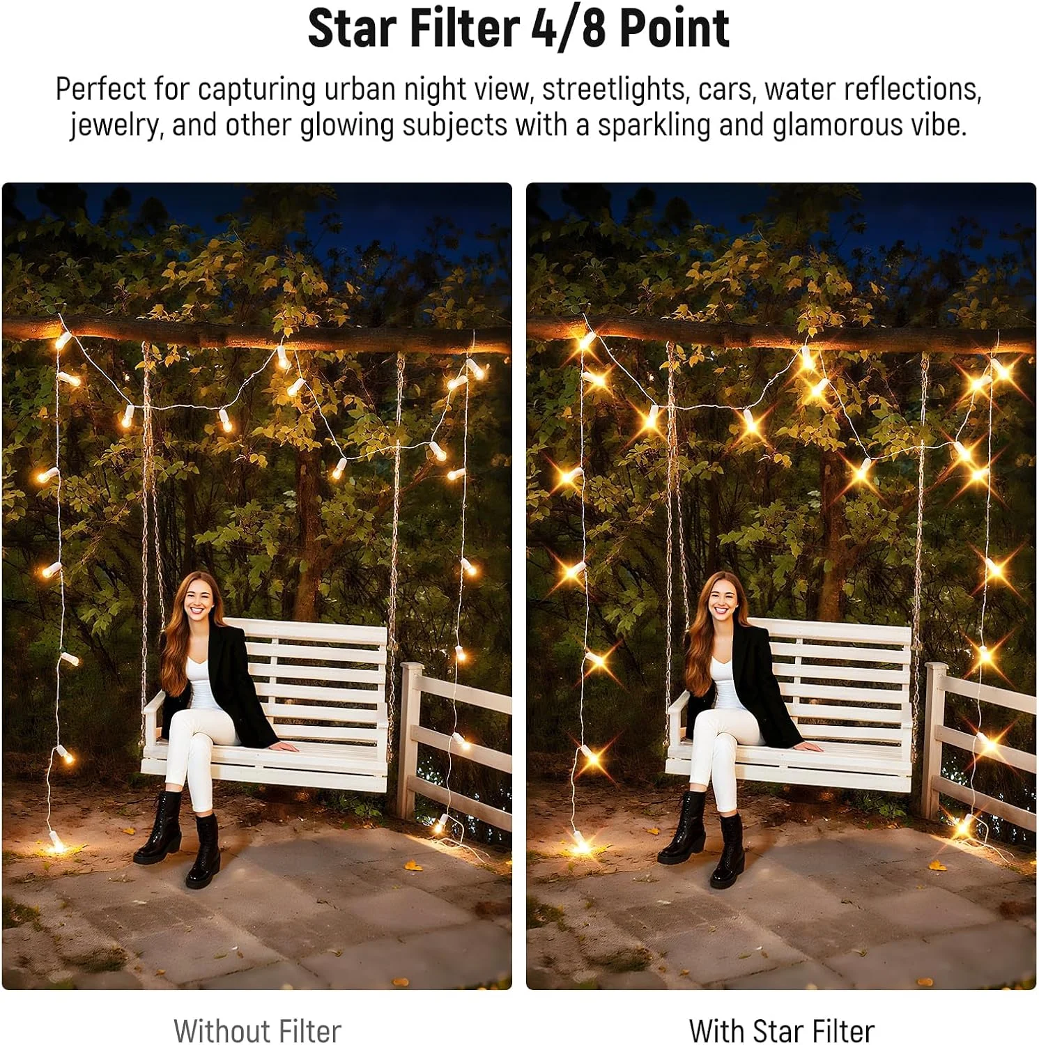 فیلتر ستاره ای قابل تنظیم NEEWER 67mm با 4/8 نقطه، فیلتر لنز دوربین چندلایه چرخان با صفحه متقاطع، قاب فلزی باریک و 3 عدد دستمال تمیز کننده برای عکاسی شب، جواهرات و معماری فیلتر ستاره ای قابل تنظیم NEEWER 67mm با 4/8 نقطه، فیلتر لنز دوربین چندلایه چرخان با صفحه متقاطع، قاب فلزی باریک و 3 عدد دستمال تمیز کننده برای عکاسی شب، جواهرات و معماری