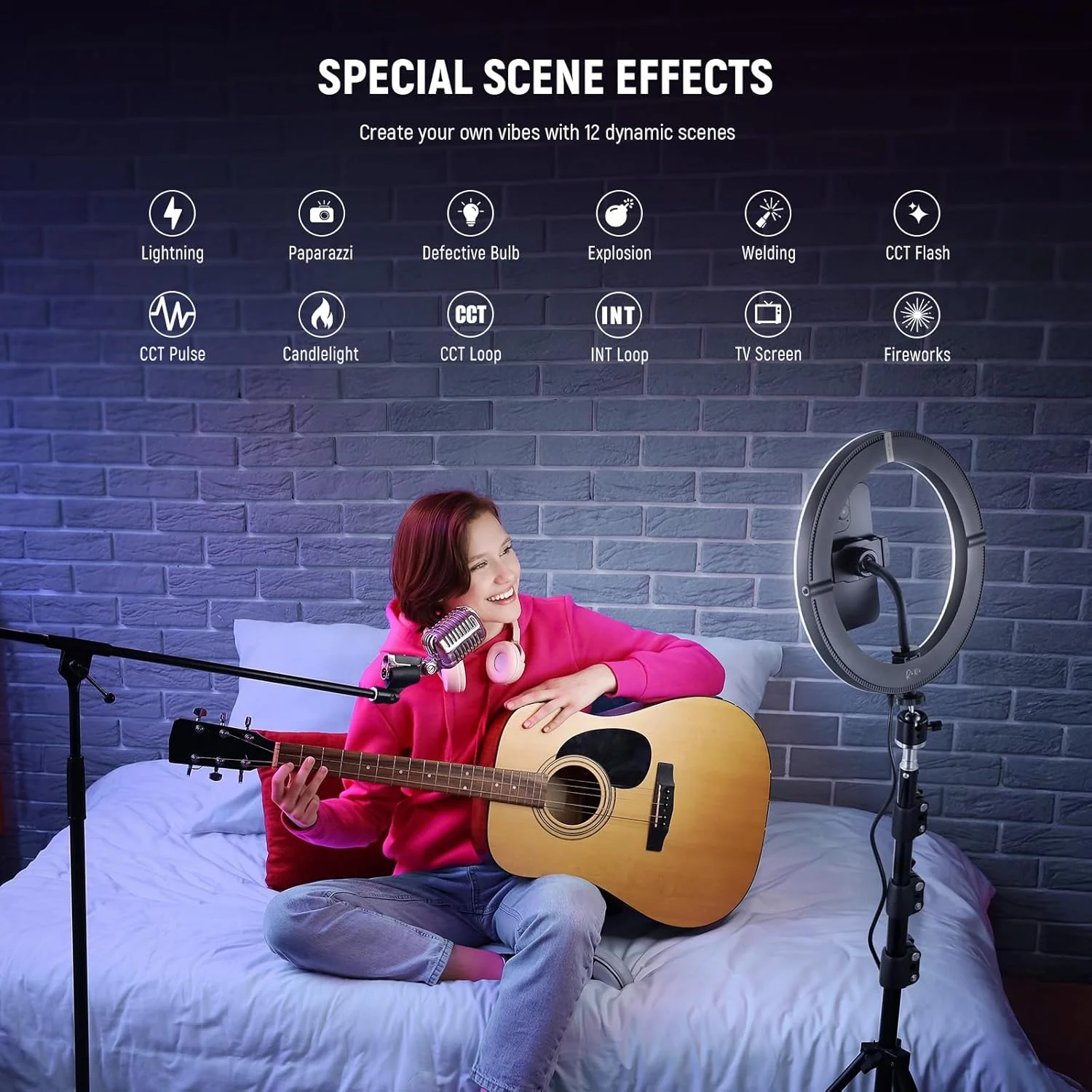 نور حلقه ای LED با توان بالا 20 وات NEEWER با قطر 10 اینچ به همراه پایه سه پایه 71 اینچی، نور حلقه ای دو رنگ، نگهدارنده تلفن سازگار با آیفون برای ضبط ویدیو، سلفی، آرایش، استودیو، پخش زنده، تیک تاک، RH10B نور حلقه ای LED با توان بالا 20 وات NEEWER با قطر 10 اینچ به همراه پایه سه پایه 71 اینچی، نور حلقه ای دو رنگ، نگهدارنده تلفن سازگار با آیفون برای ضبط ویدیو، سلفی، آرایش، استودیو، پخش زنده، تیک تاک، RH10B