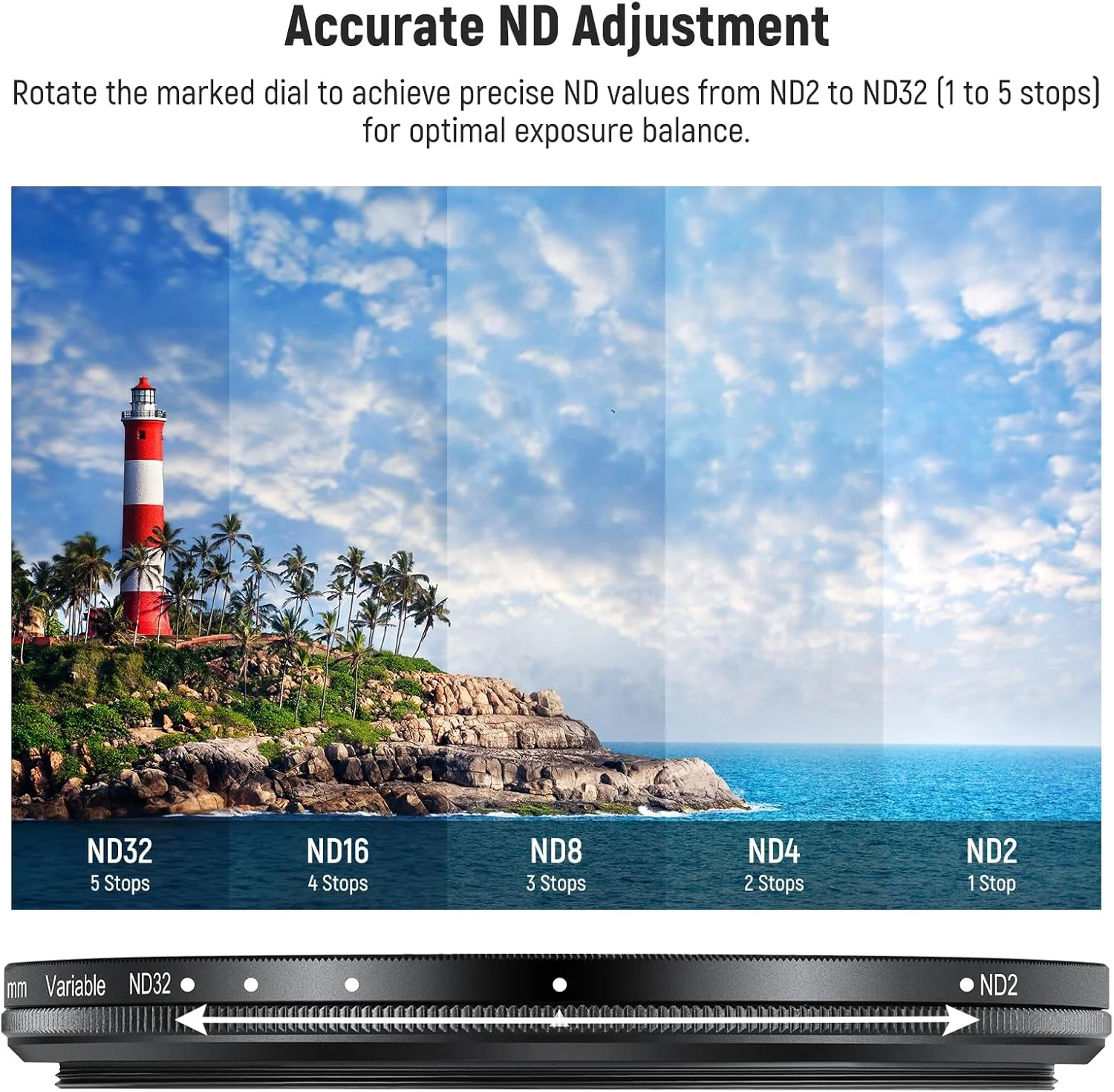 فیلتر ND متغیر 52 میلیمتری NEEWER به همراه درپوش لنز و دستمال تمیز کننده، ND2-32 (1-5 استاپ)، تنظیم دقیق چگالی خنثی، شیشه اپتیکال چند لایه، لوازم جانبی عکاسی دوربین فیلتر ND متغیر 52 میلیمتری NEEWER به همراه درپوش لنز و دستمال تمیز کننده، ND2-32 (1-5 استاپ)، تنظیم دقیق چگالی خنثی، شیشه اپتیکال چند لایه، لوازم جانبی عکاسی دوربین