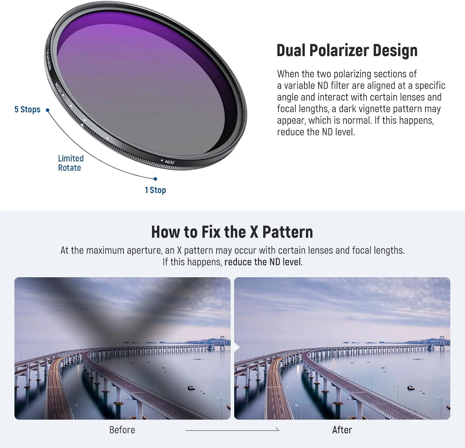 فیلتر ND متغیر 52 میلیمتری NEEWER به همراه درپوش لنز و دستمال تمیز کننده، ND2-32 (1-5 استاپ)، تنظیم دقیق چگالی خنثی، شیشه اپتیکال چند لایه، لوازم جانبی عکاسی دوربین فیلتر ND متغیر 52 میلیمتری NEEWER به همراه درپوش لنز و دستمال تمیز کننده، ND2-32 (1-5 استاپ)، تنظیم دقیق چگالی خنثی، شیشه اپتیکال چند لایه، لوازم جانبی عکاسی دوربین