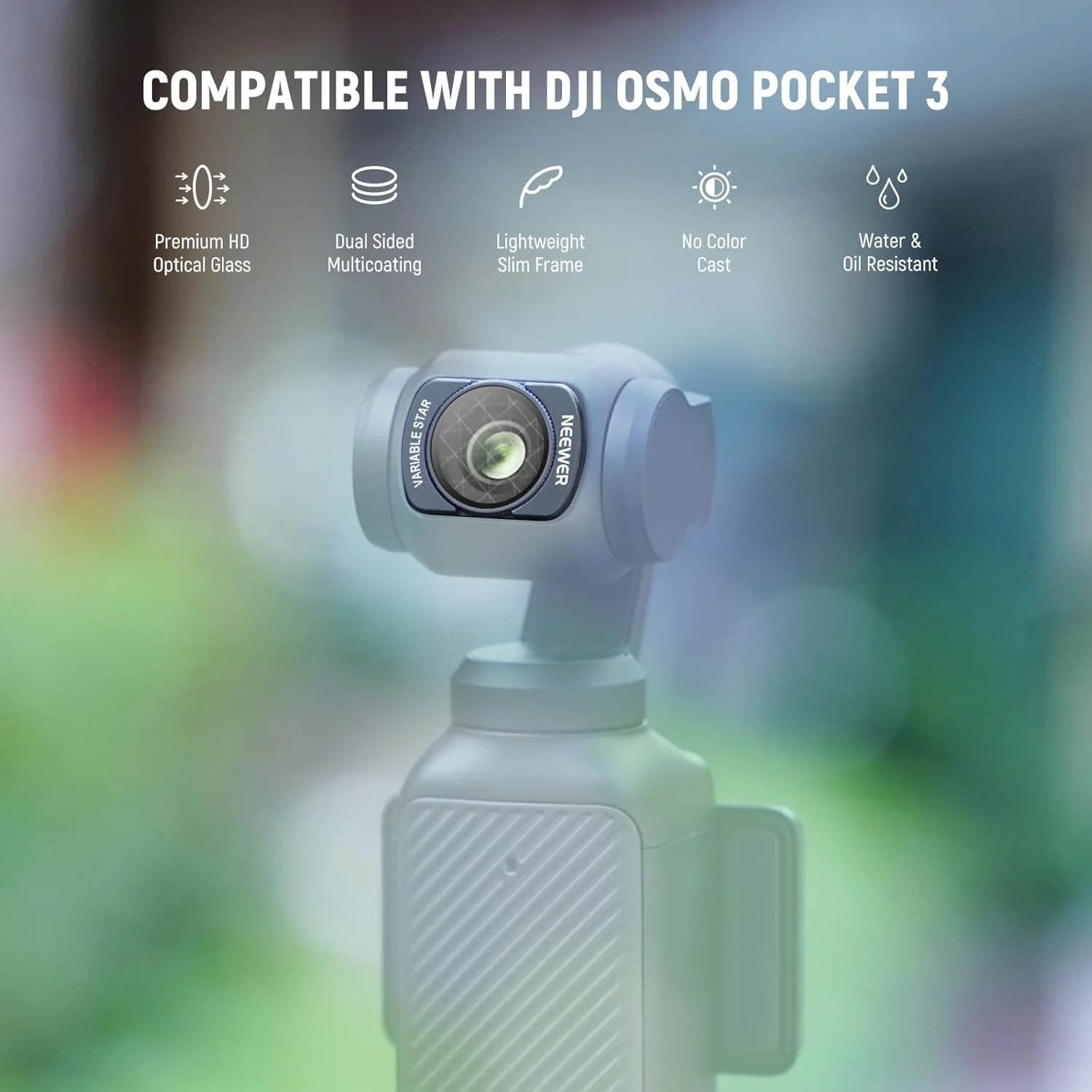 فیلتر ستارهای قابل تنظیم 4/8 نقطه نیوور سازگار با لوازم جانبی DJI Osmo Pocket 3 Creator Combo، فیلتر لنز دوربین گیمبال شیشهای اپتیکال HD چند لایه مغناطیسی با محافظ صفحه نمایش، FL-C38 فیلتر ستارهای قابل تنظیم 4/8 نقطه نیوور سازگار با لوازم جانبی DJI Osmo Pocket 3 Creator Combo، فیلتر لنز دوربین گیمبال شیشهای اپتیکال HD چند لایه مغناطیسی با محافظ صفحه نمایش، FL-C38