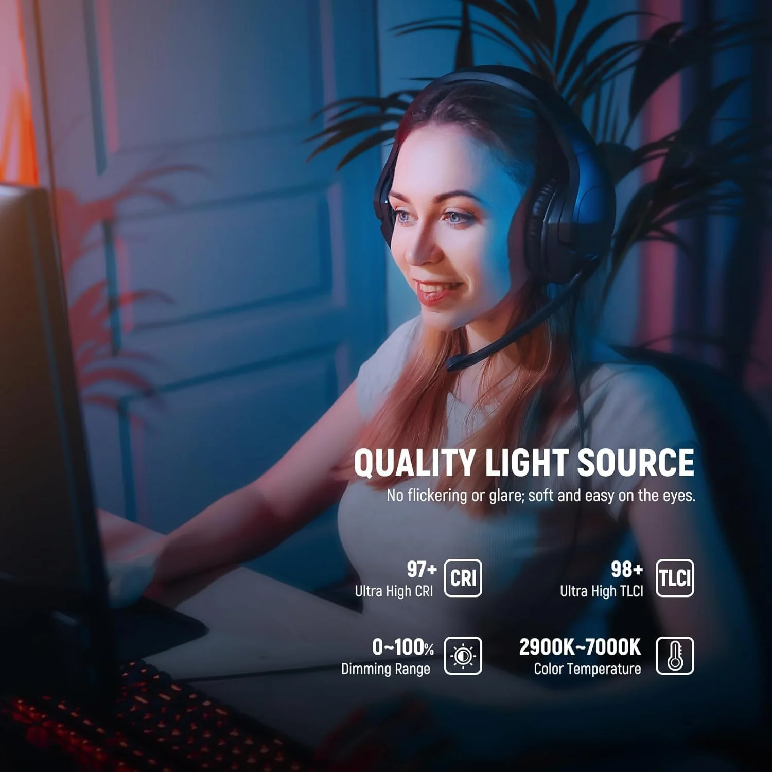 نور استریمینگ 15.5 اینچی NEEWER، نور اصلی با گیره CRI97+ برای نورپردازی عکس روی پنل LED رومیزی، کنترل برنامه 2.4 گیگاهرتز PC/Mac iOS/Android، سازگار با Elgato Stream Deck برای ویدیو، GL1 Pro مشکی نور استریمینگ 15.5 اینچی NEEWER، نور اصلی با گیره CRI97+ برای نورپردازی عکس روی پنل LED رومیزی، کنترل برنامه 2.4 گیگاهرتز PC/Mac iOS/Android، سازگار با Elgato Stream Deck برای ویدیو، GL1 Pro مشکی