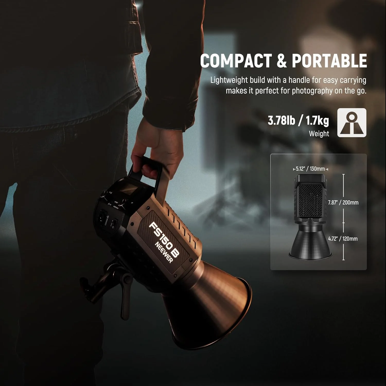 نور ویدئویی استودیویی ال ای دی NEEWER FS150B با کنترل 2.4G/APP، نورپردازی خروجی مداوم 130 واتی دو رنگ COB با پارچه تمیز کننده برای ضبط ویدئو عکاسی 4 منحنی دیمینگ/2700K-6500K/CRI97+/مانت بوئنز نور ویدئویی استودیویی ال ای دی NEEWER FS150B با کنترل 2.4G/APP، نورپردازی خروجی مداوم 130 واتی دو رنگ COB با پارچه تمیز کننده برای ضبط ویدئو عکاسی 4 منحنی دیمینگ/2700K-6500K/CRI97+/مانت بوئنز