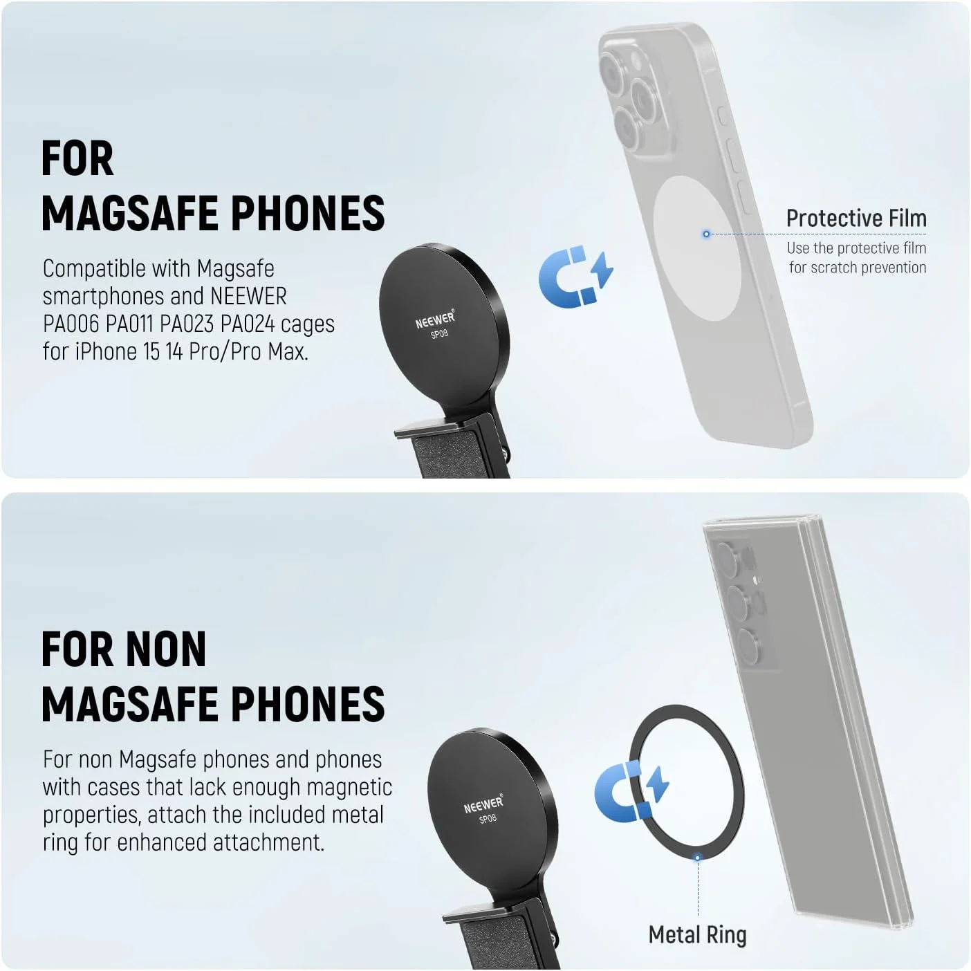 پایه مغناطیسی دوربین NEEWER برای مانیتور رومیزی، پایه تاشو تلفن وب کم با پایه آرک، سازگار با آیفون، آی مک، اپل تی وی 4K، مک، لپ تاپ سامسونگ، SP08 پایه مغناطیسی دوربین NEEWER برای مانیتور رومیزی، پایه تاشو تلفن وب کم با پایه آرک، سازگار با آیفون، آی مک، اپل تی وی 4K، مک، لپ تاپ سامسونگ، SP08