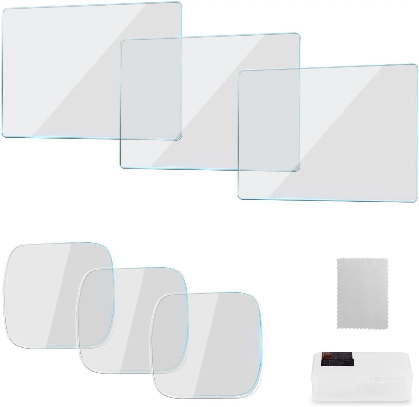 مجموعه محافظ صفحه نمایش نیور پاکت 3 (3 عددی) سازگار با لوازم جانبی DJI Osmo Pocket 3 Creator Combo، فیلم محافظ شیشه ای سخت شده ضد خش 9H HD برای صفحه لمسی و لنز دوربین گیمبال، CA140