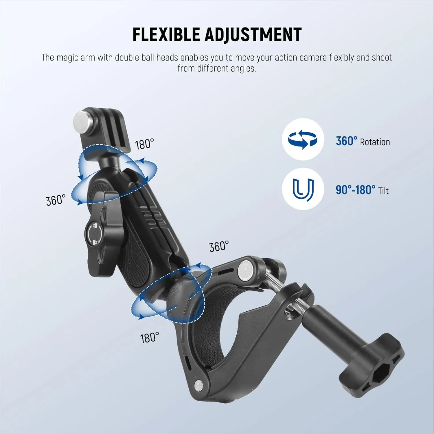 مجموعه لوازم جانبی 5 در 1 نیوور مدل Basics سازگار با DJI Osmo Pocket 3، شامل بند سینه، پایه آلومینیومی دوچرخه با آداپتور افزایش طول برای ضبط ویدیوهای اکشن در هنگام دوچرخه سواری، مدل GP-69 مجموعه لوازم جانبی 5 در 1 نیوور مدل Basics سازگار با DJI Osmo Pocket 3، شامل بند سینه، پایه آلومینیومی دوچرخه با آداپتور افزایش طول برای ضبط ویدیوهای اکشن در هنگام دوچرخه سواری، مدل GP-69