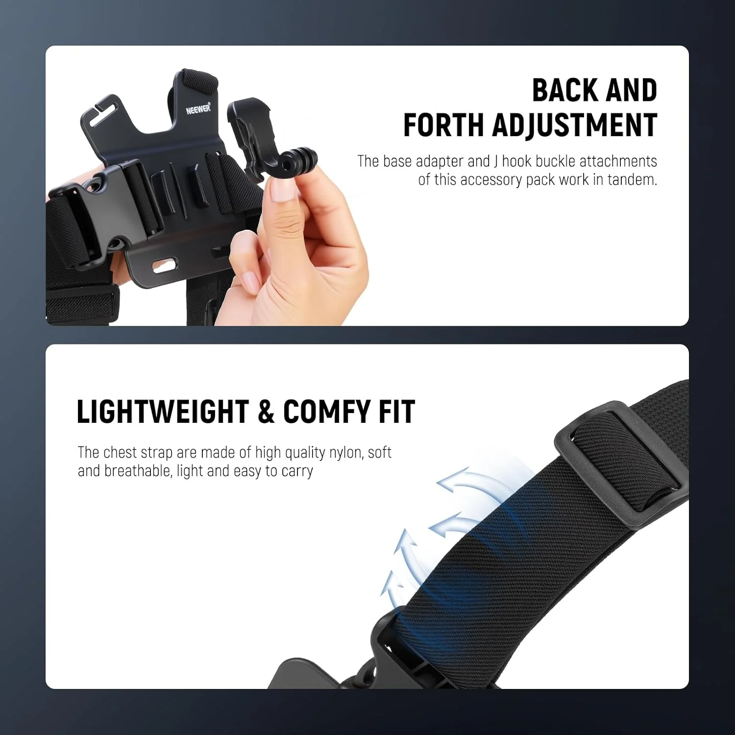 مجموعه لوازم جانبی 5 در 1 نیوور مدل Basics سازگار با DJI Osmo Pocket 3، شامل بند سینه، پایه آلومینیومی دوچرخه با آداپتور افزایش طول برای ضبط ویدیوهای اکشن در هنگام دوچرخه سواری، مدل GP-69 مجموعه لوازم جانبی 5 در 1 نیوور مدل Basics سازگار با DJI Osmo Pocket 3، شامل بند سینه، پایه آلومینیومی دوچرخه با آداپتور افزایش طول برای ضبط ویدیوهای اکشن در هنگام دوچرخه سواری، مدل GP-69