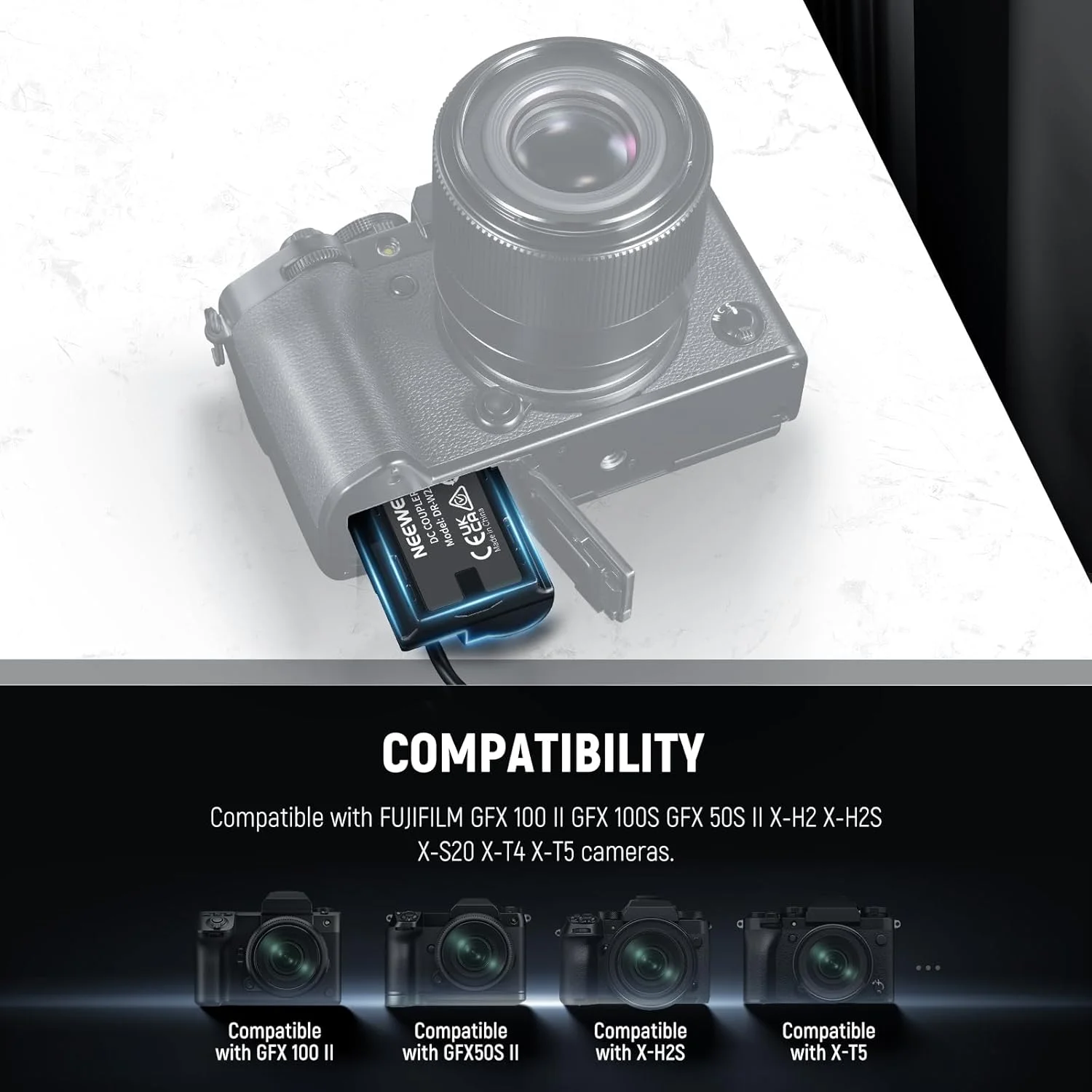 کیت کوپلر باتری NEEWER NP-W235 جایگزین باتری تقلبی، کیت شارژر با کوپلر DC/آداپتور AC/پلاگین EU، منبع تغذیه AC برای FUJIFLIM GFX 100 II GFX 100S GFX 50S II X-H2 X-H2S X-S20 X-T4 X-T5 کیت کوپلر باتری NEEWER NP-W235 جایگزین باتری تقلبی، کیت شارژر با کوپلر DC/آداپتور AC/پلاگین EU، منبع تغذیه AC برای FUJIFLIM GFX 100 II GFX 100S GFX 50S II X-H2 X-H2S X-S20 X-T4 X-T5