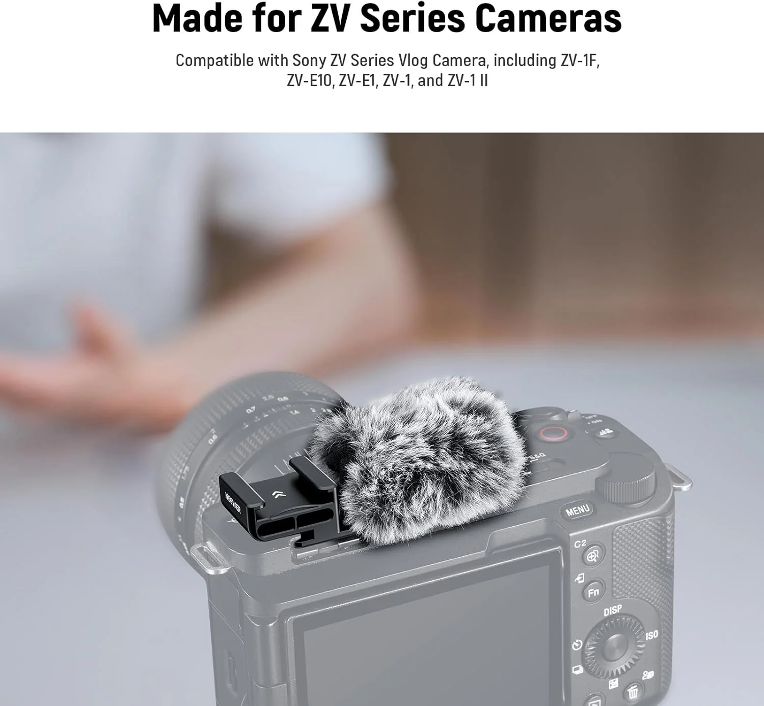 محافظ باد کفشکی مشکی NEEWER CA133 سازگار با دوربین های سونی ZV-1F ZV-E10 ZV-1 ZV-E1 ZV1 II Vlog، بادگیر خزدار میکروفون با آداپتور پایه کفشکی و لوازم جانبی پارچه تمیز کننده محافظ باد کفشکی مشکی NEEWER CA133 سازگار با دوربین های سونی ZV-1F ZV-E10 ZV-1 ZV-E1 ZV1 II Vlog، بادگیر خزدار میکروفون با آداپتور پایه کفشکی و لوازم جانبی پارچه تمیز کننده