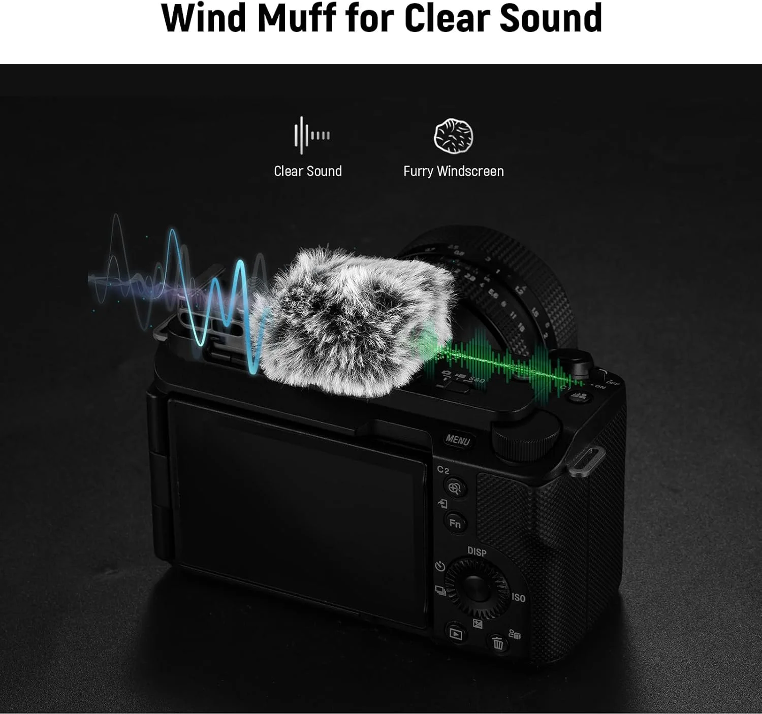 محافظ باد کفشکی مشکی NEEWER CA133 سازگار با دوربین های سونی ZV-1F ZV-E10 ZV-1 ZV-E1 ZV1 II Vlog، بادگیر خزدار میکروفون با آداپتور پایه کفشکی و لوازم جانبی پارچه تمیز کننده محافظ باد کفشکی مشکی NEEWER CA133 سازگار با دوربین های سونی ZV-1F ZV-E10 ZV-1 ZV-E1 ZV1 II Vlog، بادگیر خزدار میکروفون با آداپتور پایه کفشکی و لوازم جانبی پارچه تمیز کننده