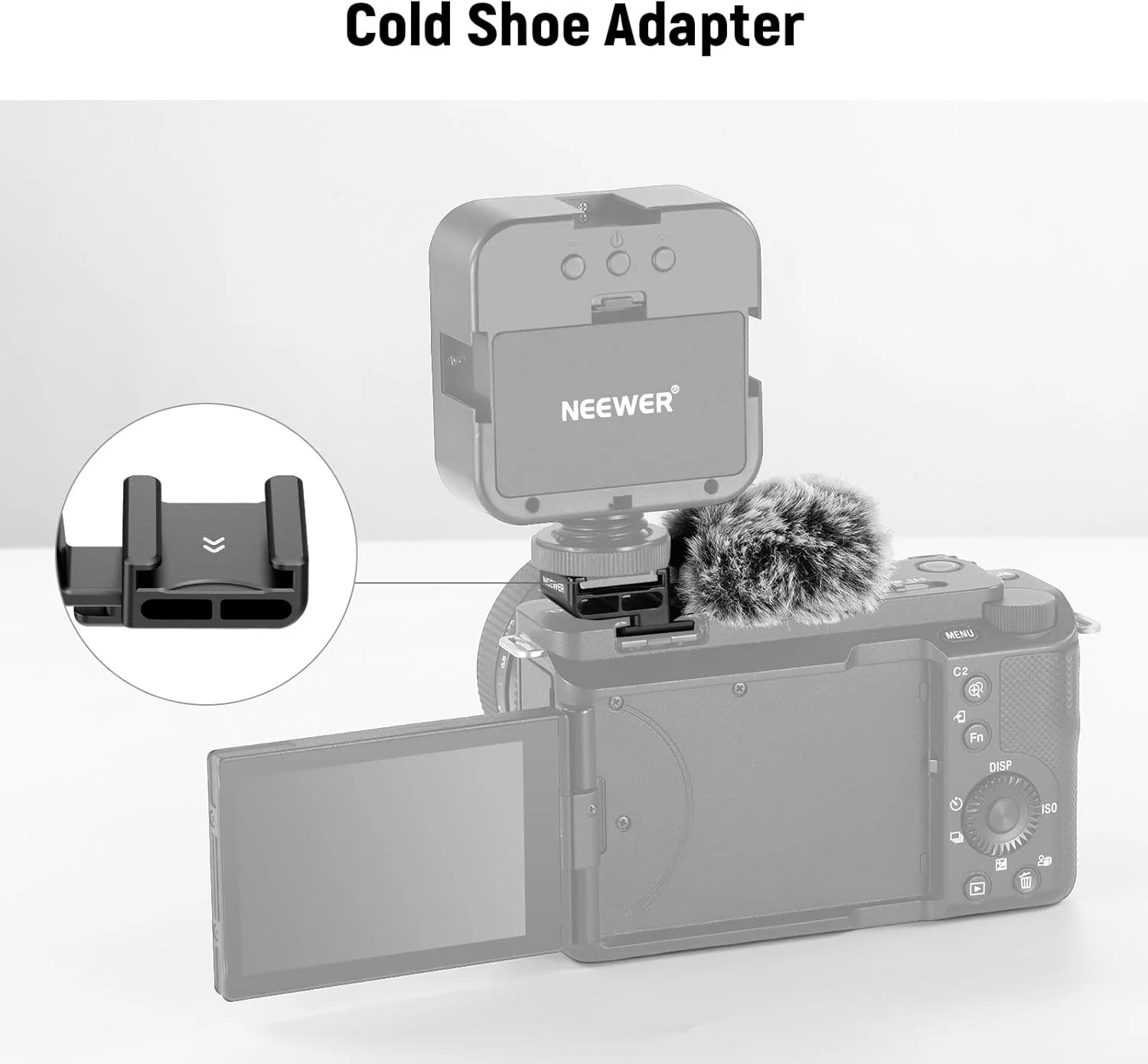 محافظ باد کفشکی مشکی NEEWER CA133 سازگار با دوربین های سونی ZV-1F ZV-E10 ZV-1 ZV-E1 ZV1 II Vlog، بادگیر خزدار میکروفون با آداپتور پایه کفشکی و لوازم جانبی پارچه تمیز کننده محافظ باد کفشکی مشکی NEEWER CA133 سازگار با دوربین های سونی ZV-1F ZV-E10 ZV-1 ZV-E1 ZV1 II Vlog، بادگیر خزدار میکروفون با آداپتور پایه کفشکی و لوازم جانبی پارچه تمیز کننده
