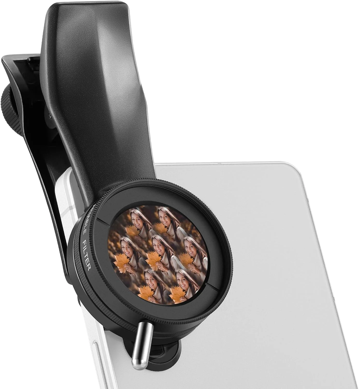 فیلتر منشوری کالیدوسکوپ 37 میلی‌متری NEEWER با گیره تلفن، فیلتر لنز اثر شیشه کریستال K9 برای صفحه پشتی رزوه دار 17 میلی‌متری، قفس تلفن، سازگار با قاب گوشی آیفون 16 پرو مکس گلکسی S25 اولترا، مدل FL-100