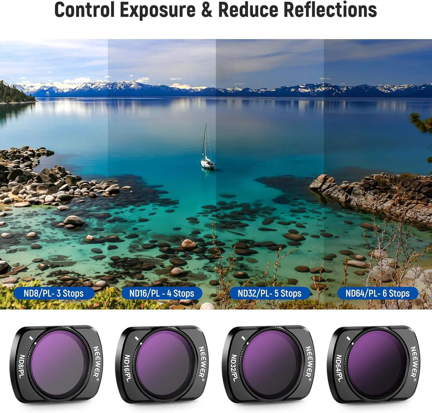 مجموعه فیلتر ND مغناطیسی نیوور سازگار با لوازم جانبی DJI Osmo Pocket 3 Creator Combo، بسته 4 عددی فیلتر چند لایه HD ND8/PL ND16/PL ND32/PL ND64/PL به همراه 2 عدد محافظ صفحه نمایش و 2 عدد دستمال تمیز کننده مجموعه فیلتر ND مغناطیسی نیوور سازگار با لوازم جانبی DJI Osmo Pocket 3 Creator Combo، بسته 4 عددی فیلتر چند لایه HD ND8/PL ND16/PL ND32/PL ND64/PL به همراه 2 عدد محافظ صفحه نمایش و 2 عدد دستمال تمیز کننده