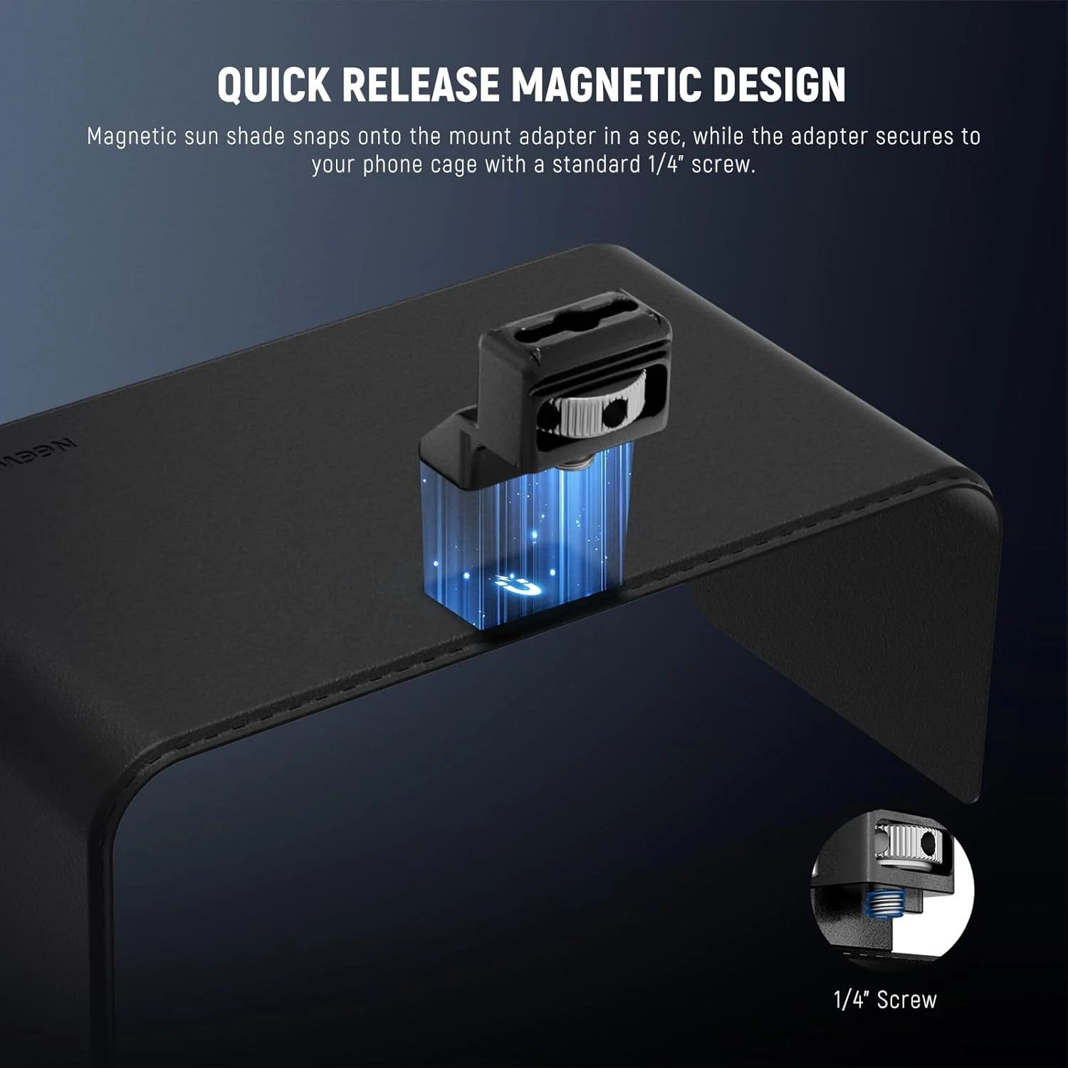 آفتابگیر NEEWER سازگار با قفس تلفن آیفون 16 پرو (PA083) فقط، هود مغناطیسی با رهاسازی سریع ضد تابش نور برای ولاگینگ در فضای باز و عکاسی موبایل، PA093 آفتابگیر NEEWER سازگار با قفس تلفن آیفون 16 پرو (PA083) فقط، هود مغناطیسی با رهاسازی سریع ضد تابش نور برای ولاگینگ در فضای باز و عکاسی موبایل، PA093