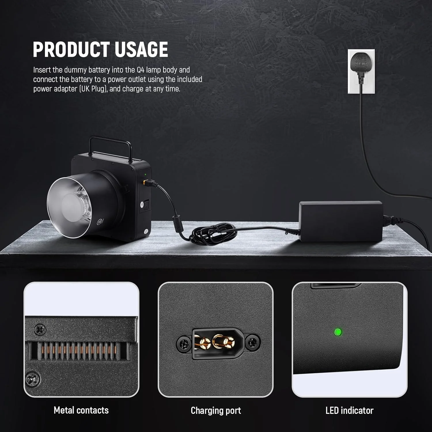 کیت باتری جعلی NEEWER Q4 برای فلاش استروب بیرونی Q4 با آداپتور برق AC و کابل (دوشاخه بریتانیایی)، 25 ولت 10.4 آمپر جایگزین باتری NB-Q4، حفاظت ایمنی هوشمند، طول 5 متر، NT-Q4 کیت باتری جعلی NEEWER Q4 برای فلاش استروب بیرونی Q4 با آداپتور برق AC و کابل (دوشاخه بریتانیایی)، 25 ولت 10.4 آمپر جایگزین باتری NB-Q4، حفاظت ایمنی هوشمند، طول 5 متر، NT-Q4