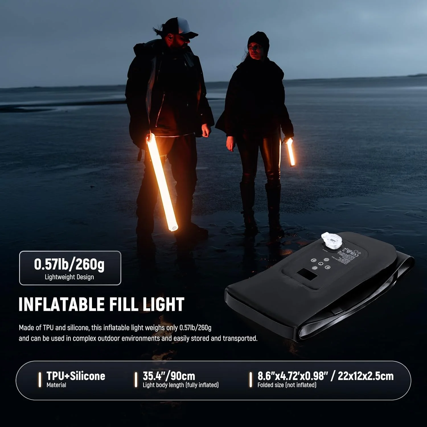 نور تیوب ال ای دی دستی 21 وات نیور BASICS، 90 سانتی متر، نورپردازی ویدیویی بادی TPU دو رنگ 2700-6500K، 12 جلوه 1300Lx CRI95 2500mAh برای عکاسی استودیویی و ضبط ویدیو، GC21B نور تیوب ال ای دی دستی 21 وات نیور BASICS، 90 سانتی متر، نورپردازی ویدیویی بادی TPU دو رنگ 2700-6500K، 12 جلوه 1300Lx CRI95 2500mAh برای عکاسی استودیویی و ضبط ویدیو، GC21B