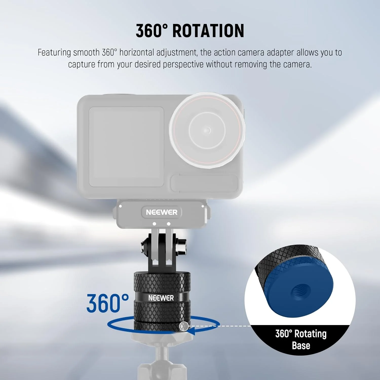 آداپتور اتصال سه پایه دوربین اکشن نیور سازگار با GoPro Hero 13 Go Pro 12 11 10 9 Black DJI Osmo Action 5 Pro 4 3، چرخش 360 درجه 1/4 اینچ -20 به پایه 3 شاخه برای لوازم جانبی استاندارد 1/4، GP-89 آداپتور اتصال سه پایه دوربین اکشن نیور سازگار با GoPro Hero 13 Go Pro 12 11 10 9 Black DJI Osmo Action 5 Pro 4 3، چرخش 360 درجه 1/4 اینچ -20 به پایه 3 شاخه برای لوازم جانبی استاندارد 1/4، GP-89