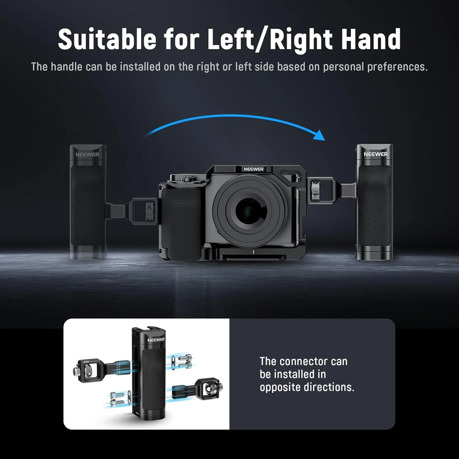 دسته جانبی دوربین NEEWER برای کیج دوربین، دسته سبک وزن ABS + PC با سیلیکون ضد لغزش، پیچ های 3/8 اینچ و 1/4 اینچ، پین تثبیت کننده ضد پیچش، بازوی قابل تنظیم عمودی، کفشک سرد، CA069H دسته جانبی دوربین NEEWER برای کیج دوربین، دسته سبک وزن ABS + PC با سیلیکون ضد لغزش، پیچ های 3/8 اینچ و 1/4 اینچ، پین تثبیت کننده ضد پیچش، بازوی قابل تنظیم عمودی، کفشک سرد، CA069H