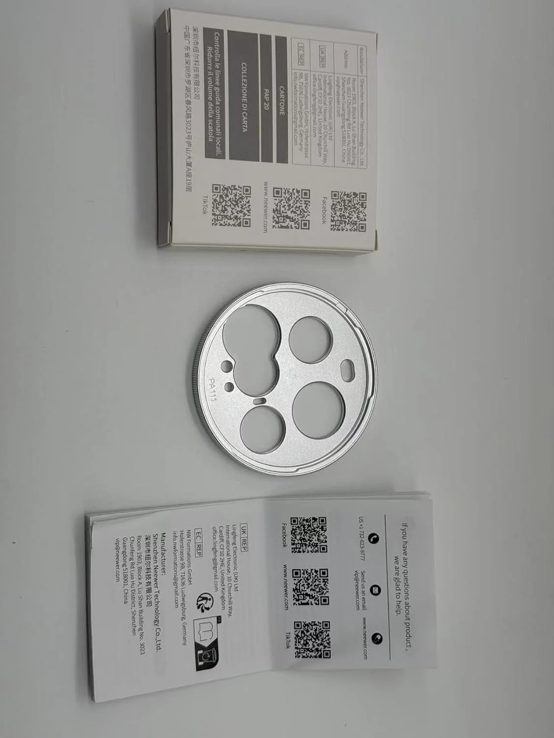 پلیت پشتی لنز 15 Ultra نیور، آلومینیومی با رزوه 17 میلیمتری، نگهدارنده آداپتور لنز تلفن برای دوربینهای اصلی و تله فوتو، سازگار با قاب اصلی گوشی Xiaomi 15 Ultra، PA111 (نقرهای) پلیت پشتی لنز 15 Ultra نیور، آلومینیومی با رزوه 17 میلیمتری، نگهدارنده آداپتور لنز تلفن برای دوربینهای اصلی و تله فوتو، سازگار با قاب اصلی گوشی Xiaomi 15 Ultra، PA111 (نقرهای)