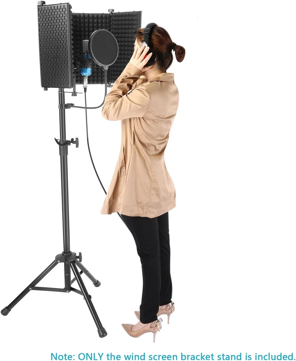 پایه میکروفون سه پایه محافظ باد NEEWER NW002-1 با لوله آلومینیومی، پایه های ضد لغزش، ارتفاع قابل تنظیم 165.5 سانتی متر، پایه برای پشتیبانی از محافظ صوتی در استودیو (مشکی) پایه میکروفون سه پایه محافظ باد NEEWER NW002-1 با لوله آلومینیومی، پایه های ضد لغزش، ارتفاع قابل تنظیم 165.5 سانتی متر، پایه برای پشتیبانی از محافظ صوتی در استودیو (مشکی)