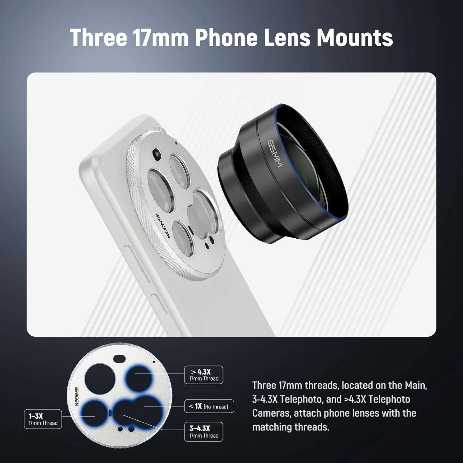 پلیت پشتی لنز 15 Ultra نیور، آلومینیومی با رزوه 17 میلیمتری، نگهدارنده آداپتور لنز تلفن برای دوربینهای اصلی و تله فوتو، سازگار با قاب اصلی گوشی Xiaomi 15 Ultra، PA111 (نقرهای) پلیت پشتی لنز 15 Ultra نیور، آلومینیومی با رزوه 17 میلیمتری، نگهدارنده آداپتور لنز تلفن برای دوربینهای اصلی و تله فوتو، سازگار با قاب اصلی گوشی Xiaomi 15 Ultra، PA111 (نقرهای)