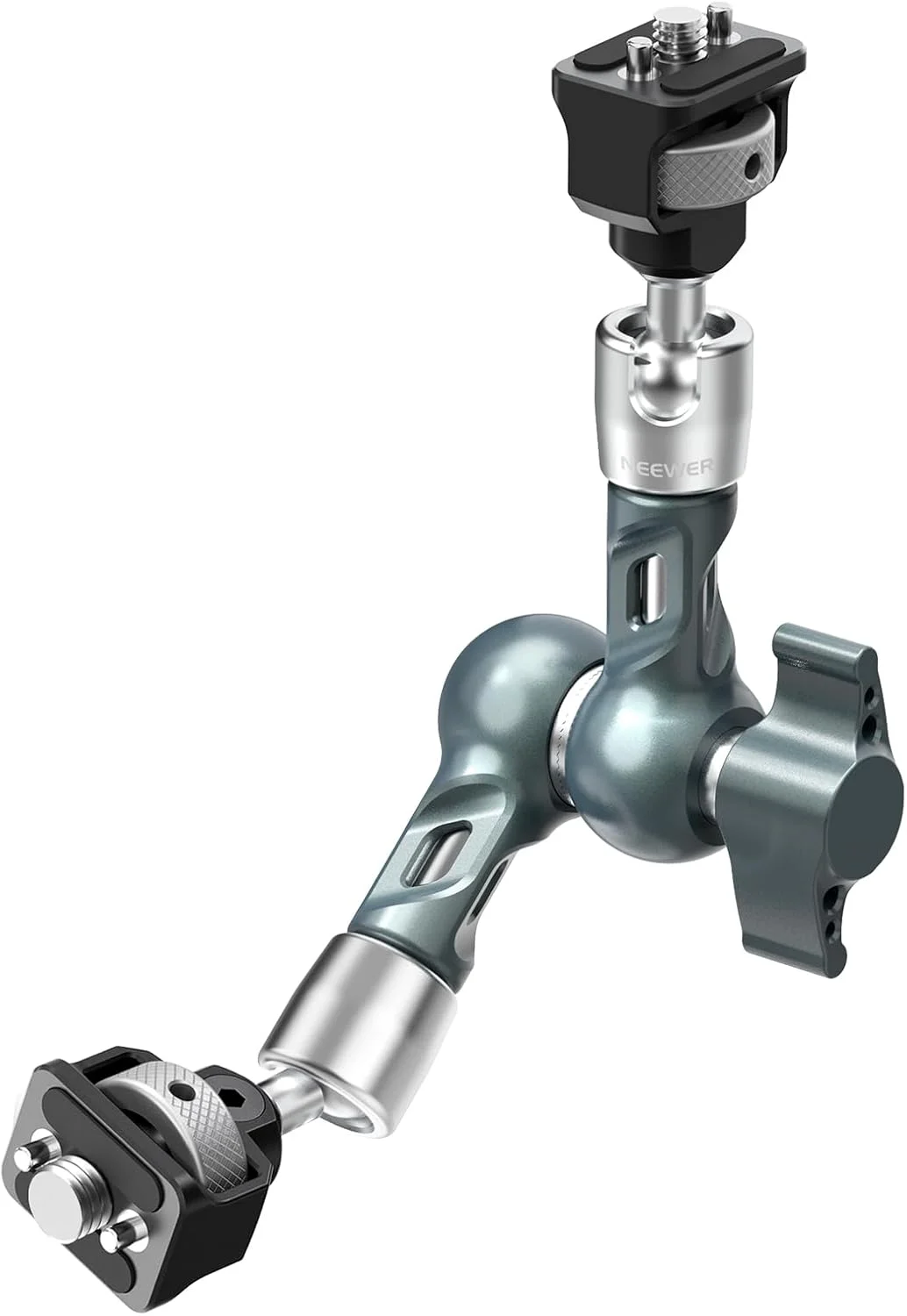 بازوی جادویی مفصلی 7 اینچی NEEWER، پایه مانیتور دوربین با سرهای توپی و پین های ضد پیچش، پیچ های 1/4 و 3/8 اینچی برای دوربین DSLR، دوربین اکشن، وب کم، نور ویدئو، سازگار با قفس SmallRig، حداکثر بار 3 کیلوگرم، UA082