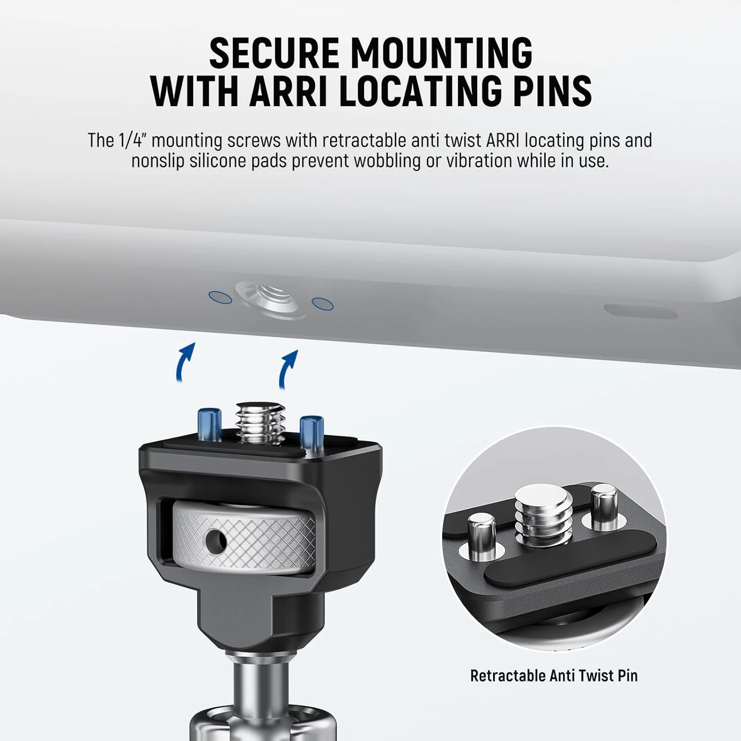 بازوی جادویی مفصلی 7 اینچی NEEWER، پایه مانیتور دوربین با سرهای توپی و پین های ضد پیچش، پیچ های 1/4 و 3/8 اینچی برای دوربین DSLR، دوربین اکشن، وب کم، نور ویدئو، سازگار با قفس SmallRig، حداکثر بار 3 کیلوگرم، UA082